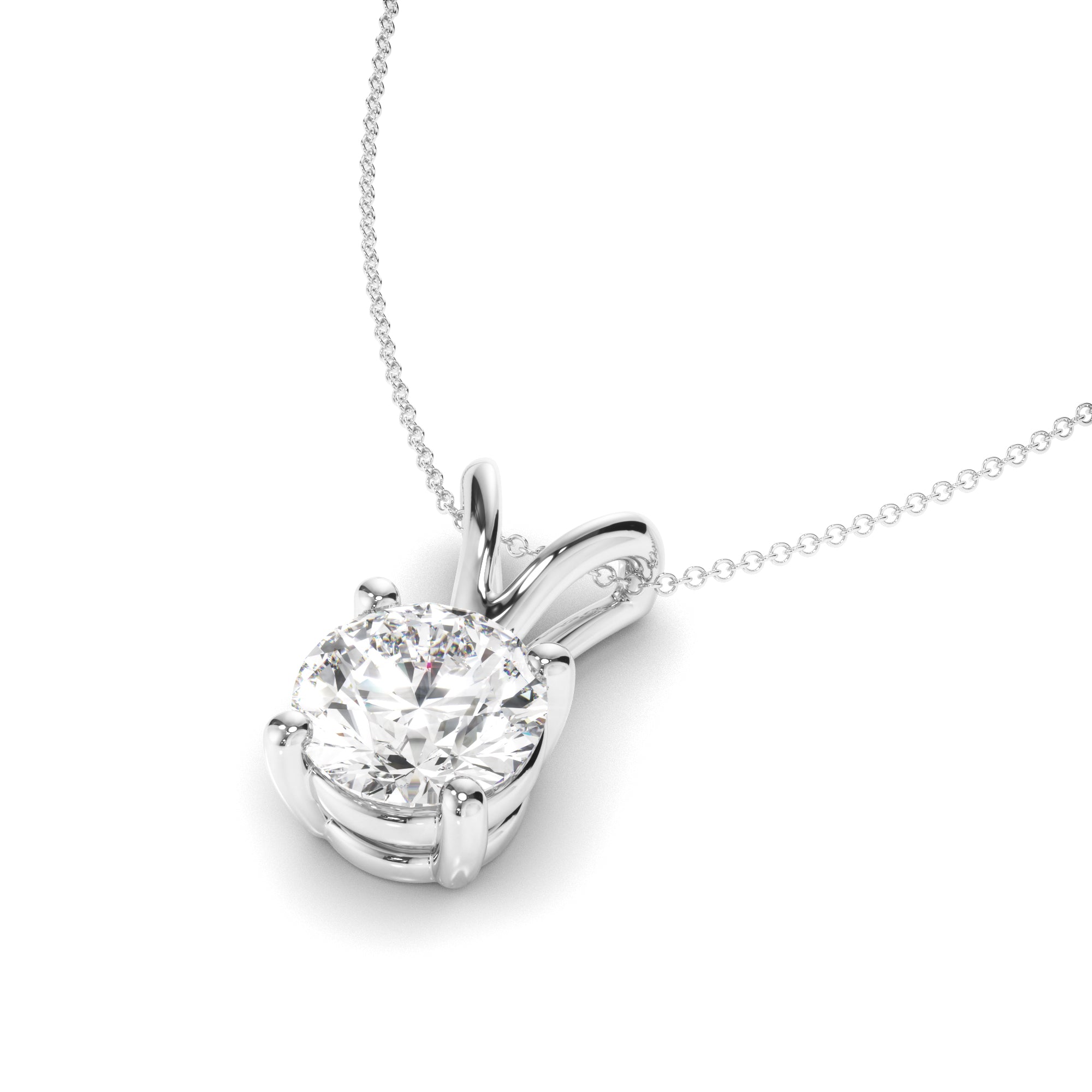 Anouk - Round Brilliant Cut Diamond Pendant