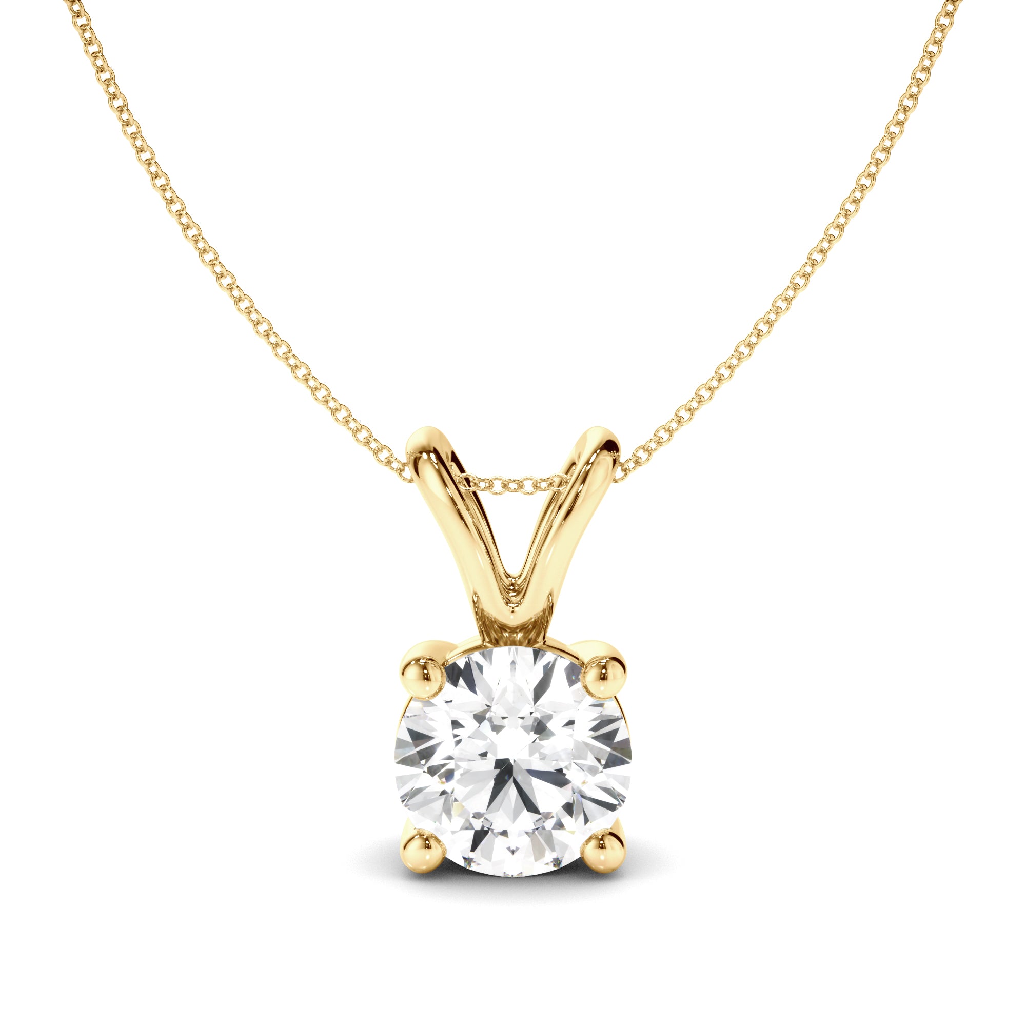 Anouk - Round Brilliant Cut Diamond Pendant