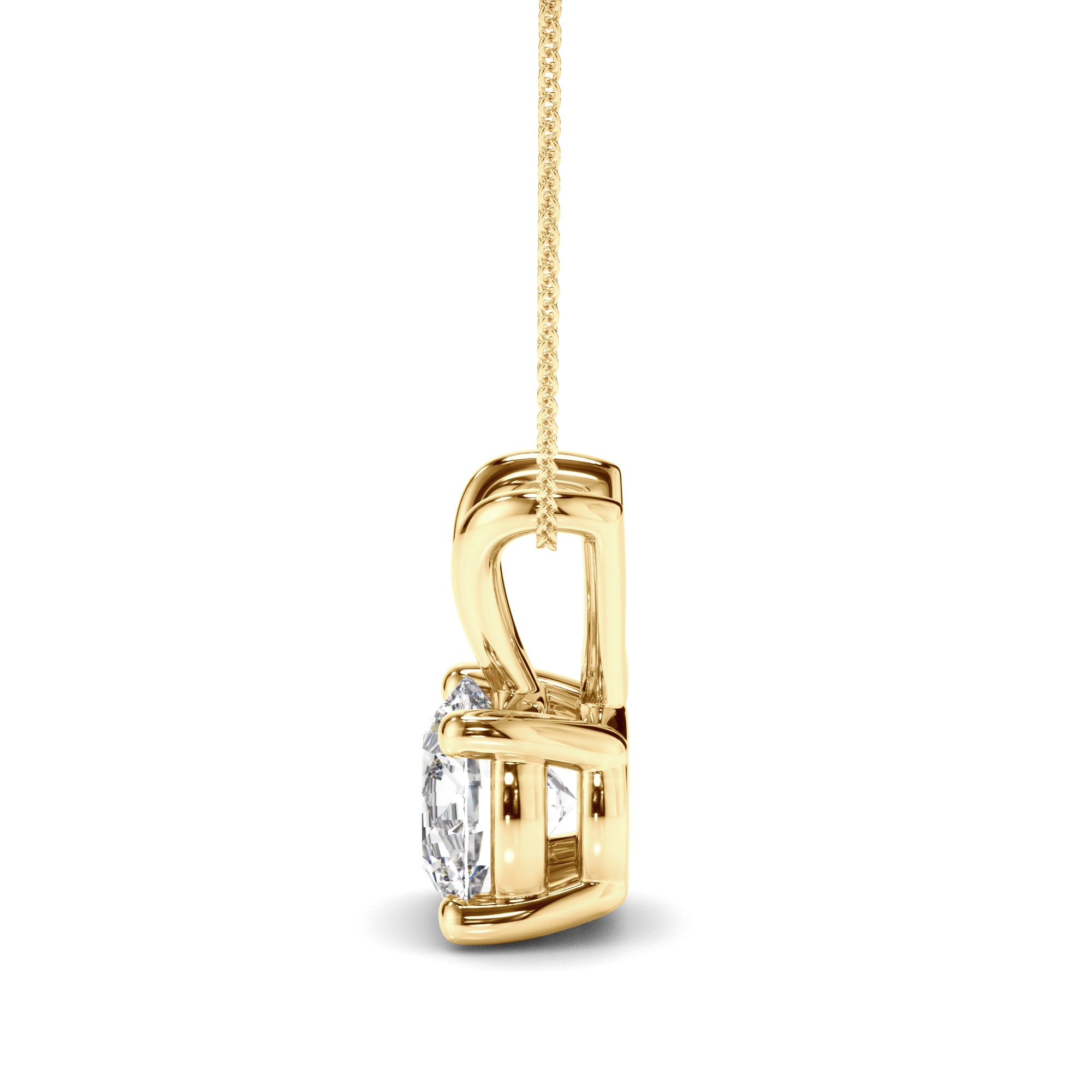 Anouk - Round Brilliant Cut Diamond Pendant