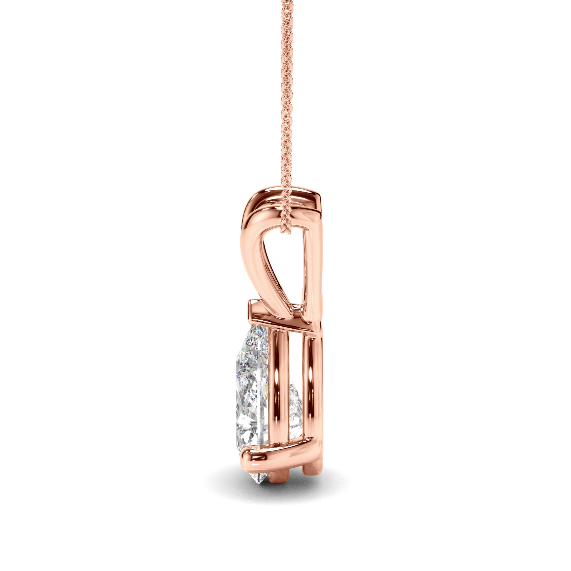 Soleil - Pear Cut Diamond Pendant