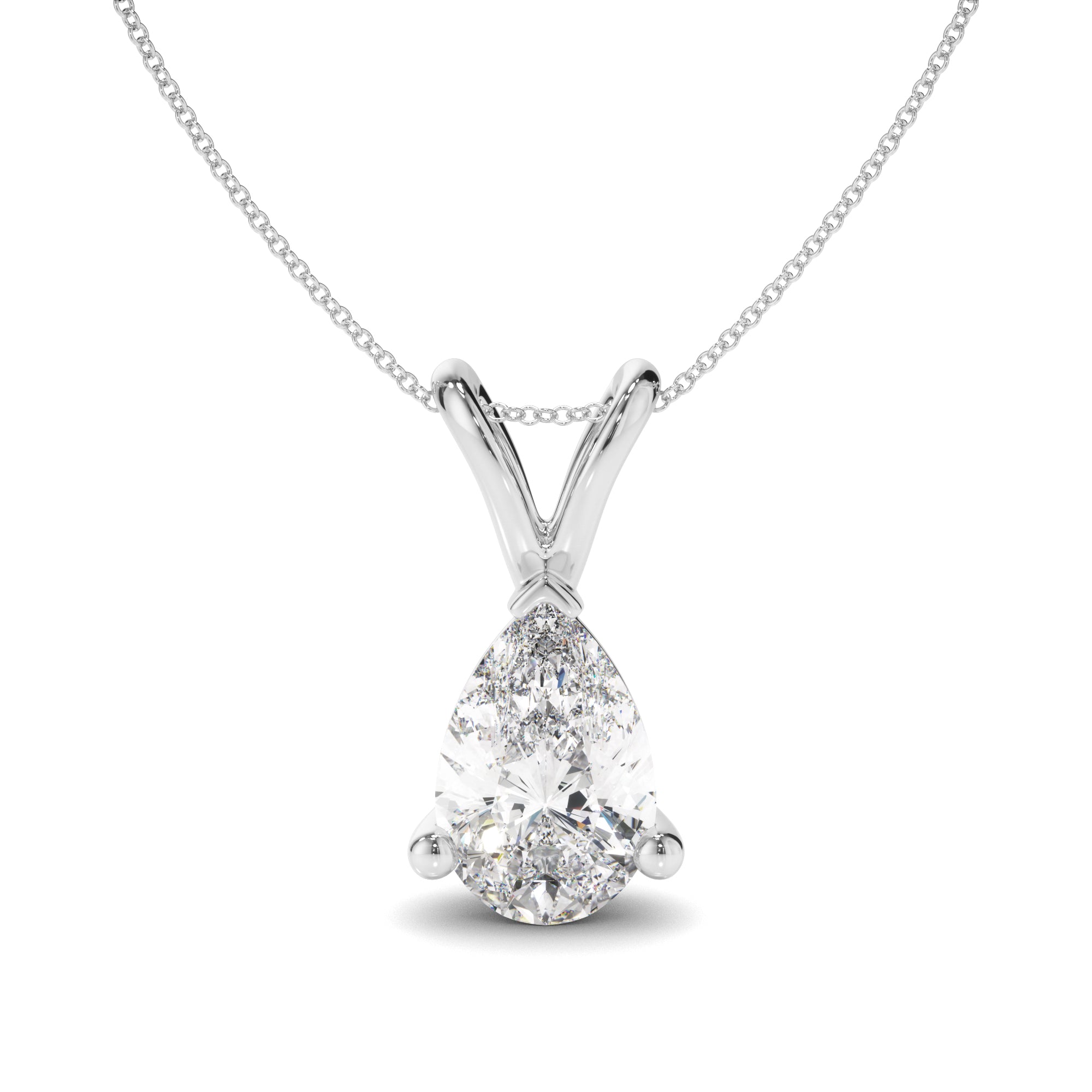 Soleil - Pear Cut Diamond Pendant
