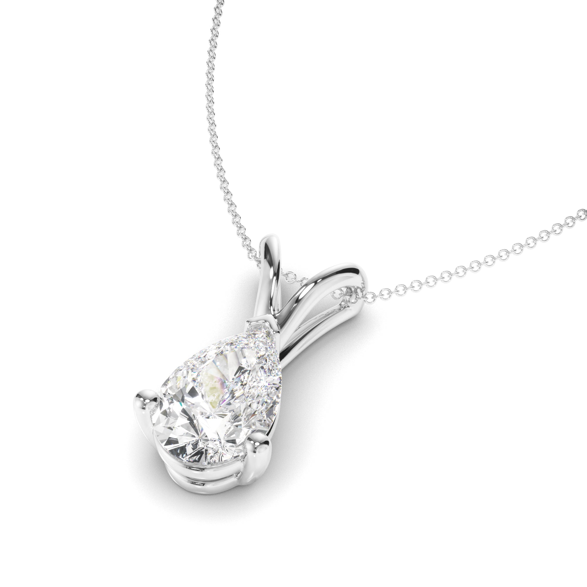 Soleil - Pear Cut Diamond Pendant