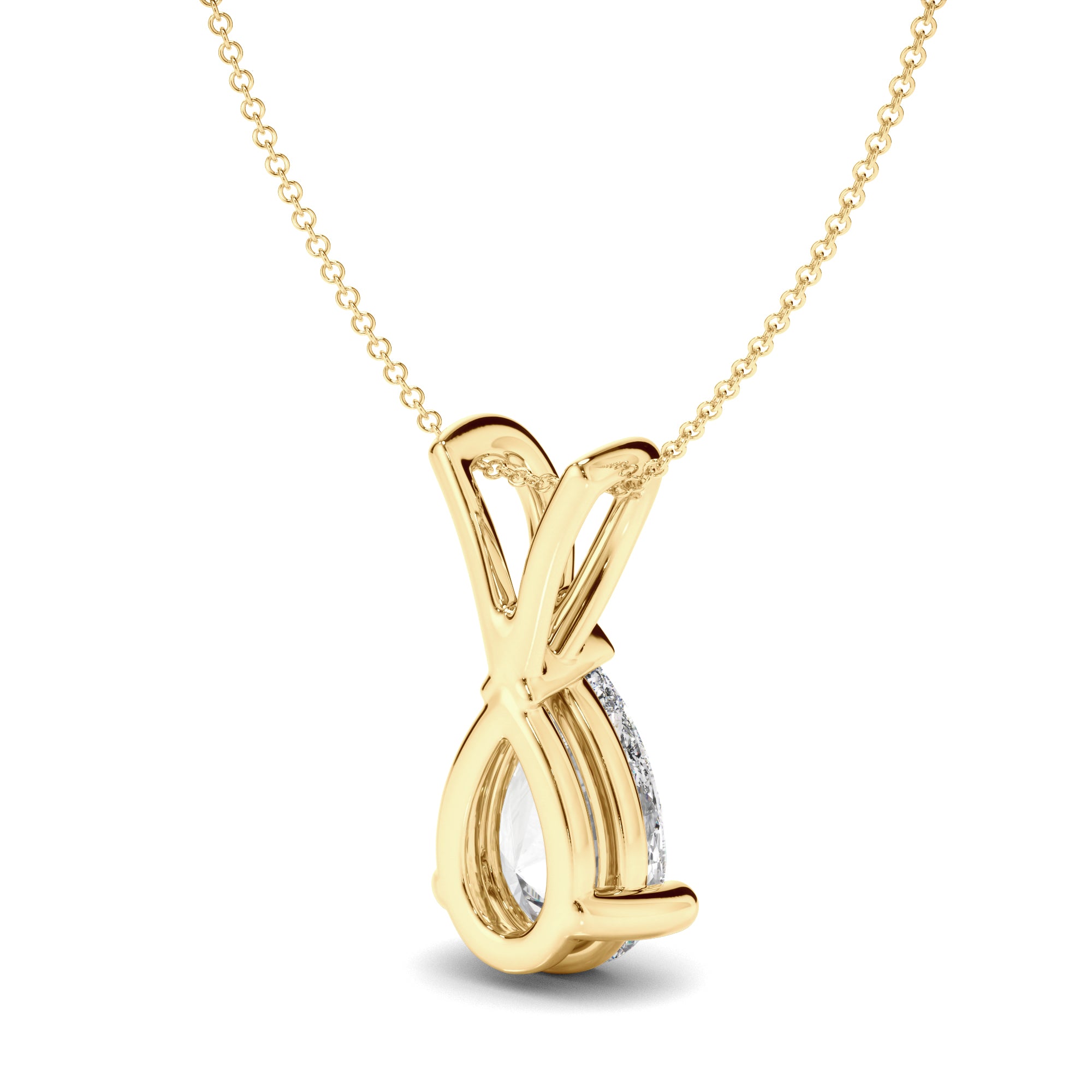 Soleil - Pear Cut Diamond Pendant