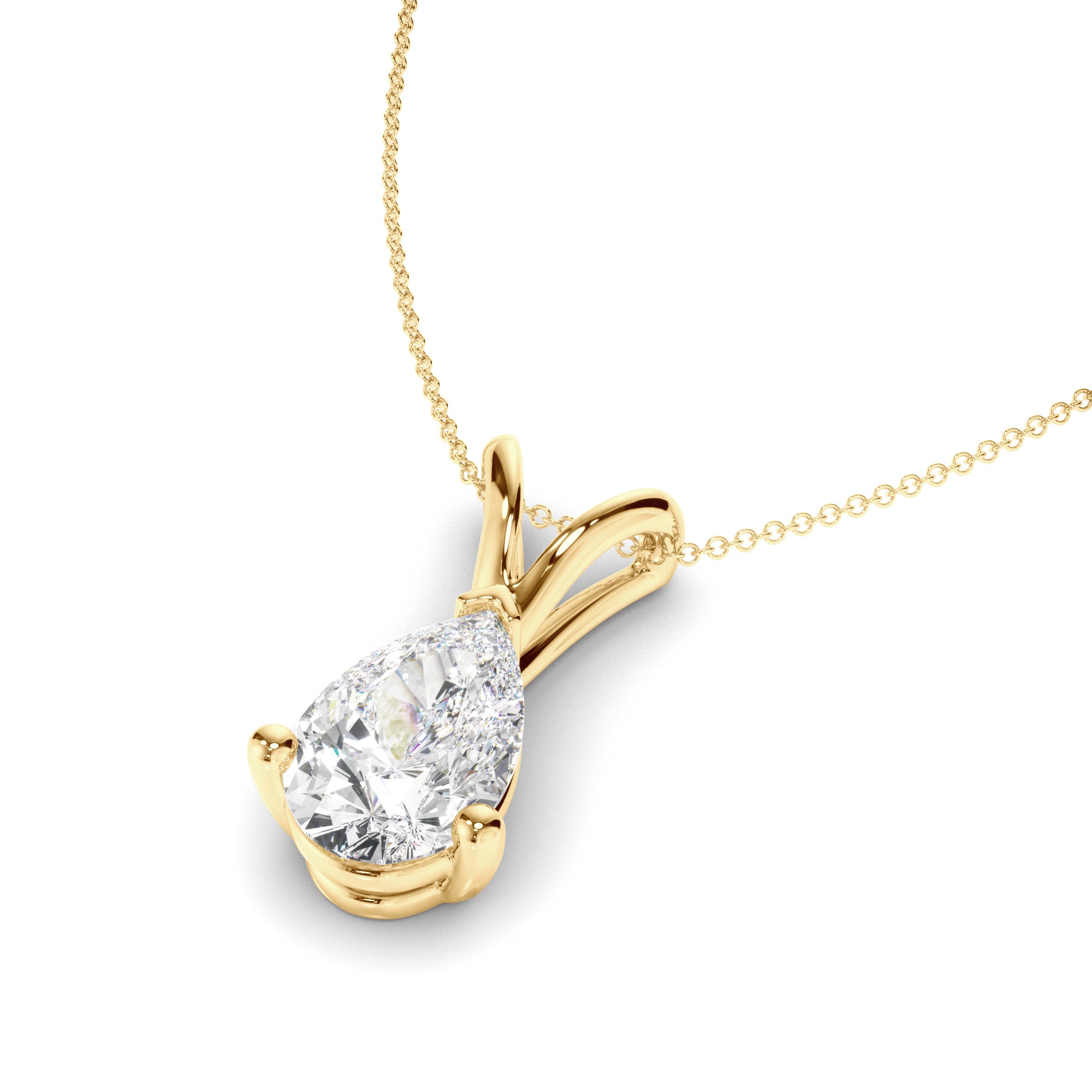 Soleil - Pear Cut Diamond Pendant