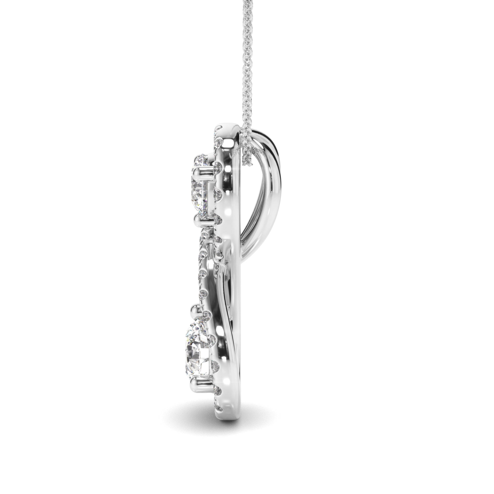 Unity - Round Brilliant Cut Diamond Infinity Pendant