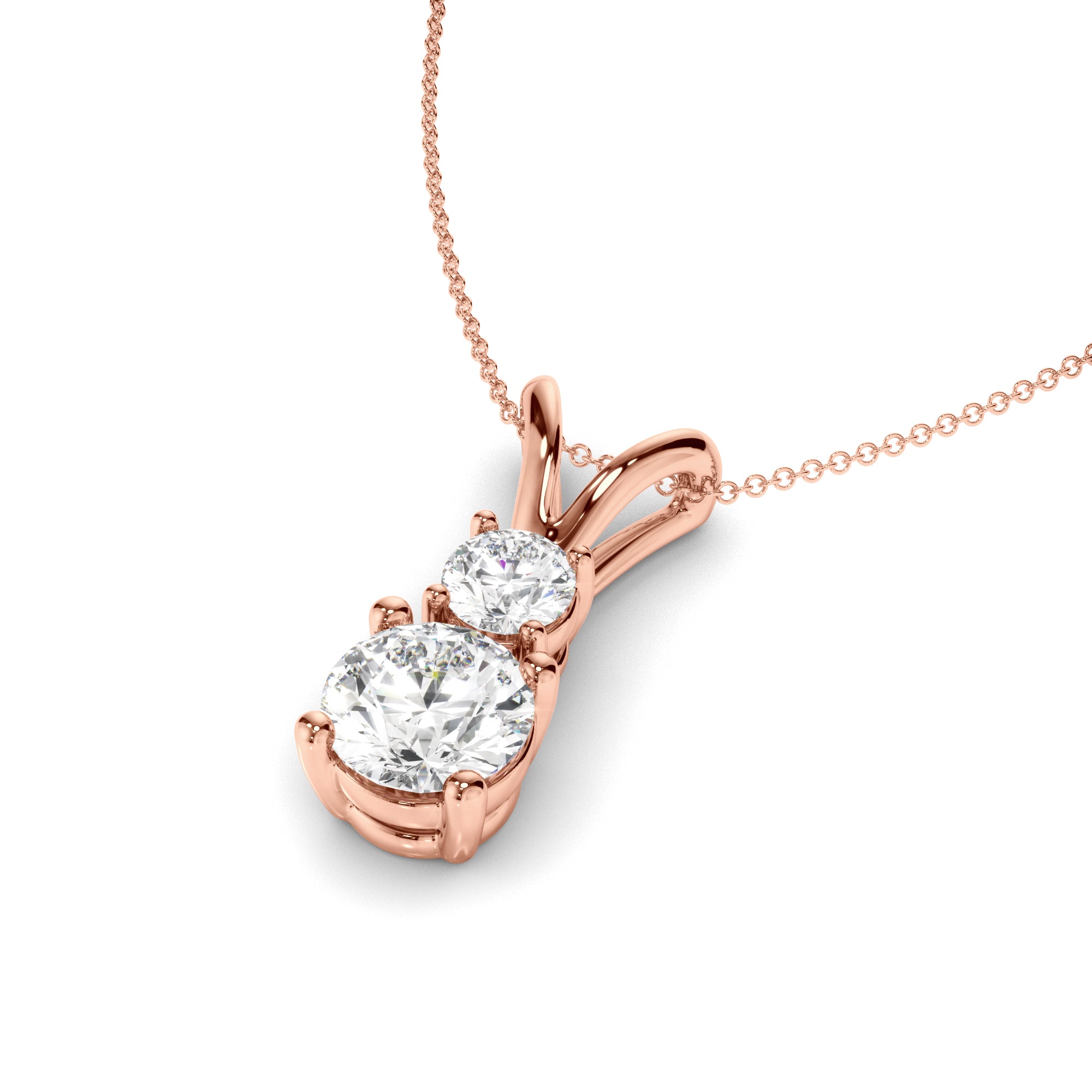 Jolie - Round Brilliant Drop Pendant