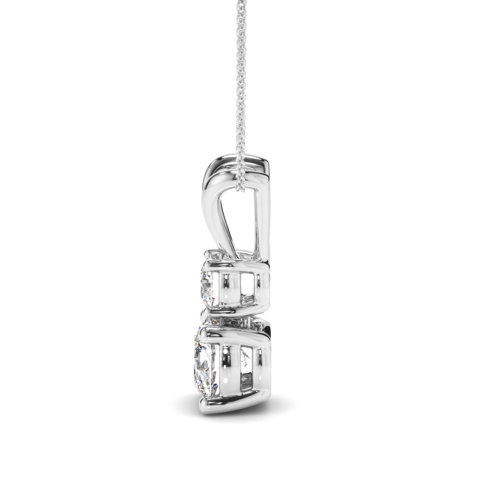 Jolie - Round Brilliant Drop Pendant
