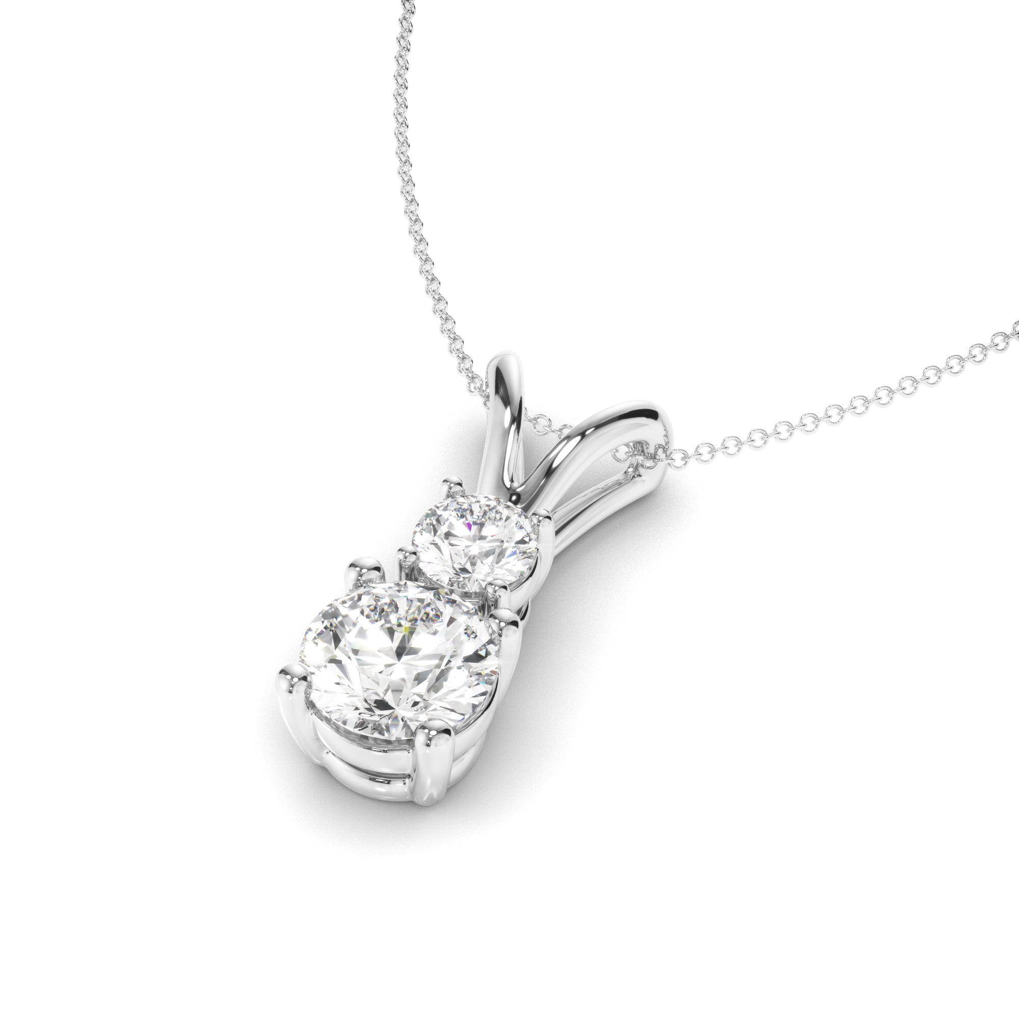 Jolie - Round Brilliant Drop Pendant