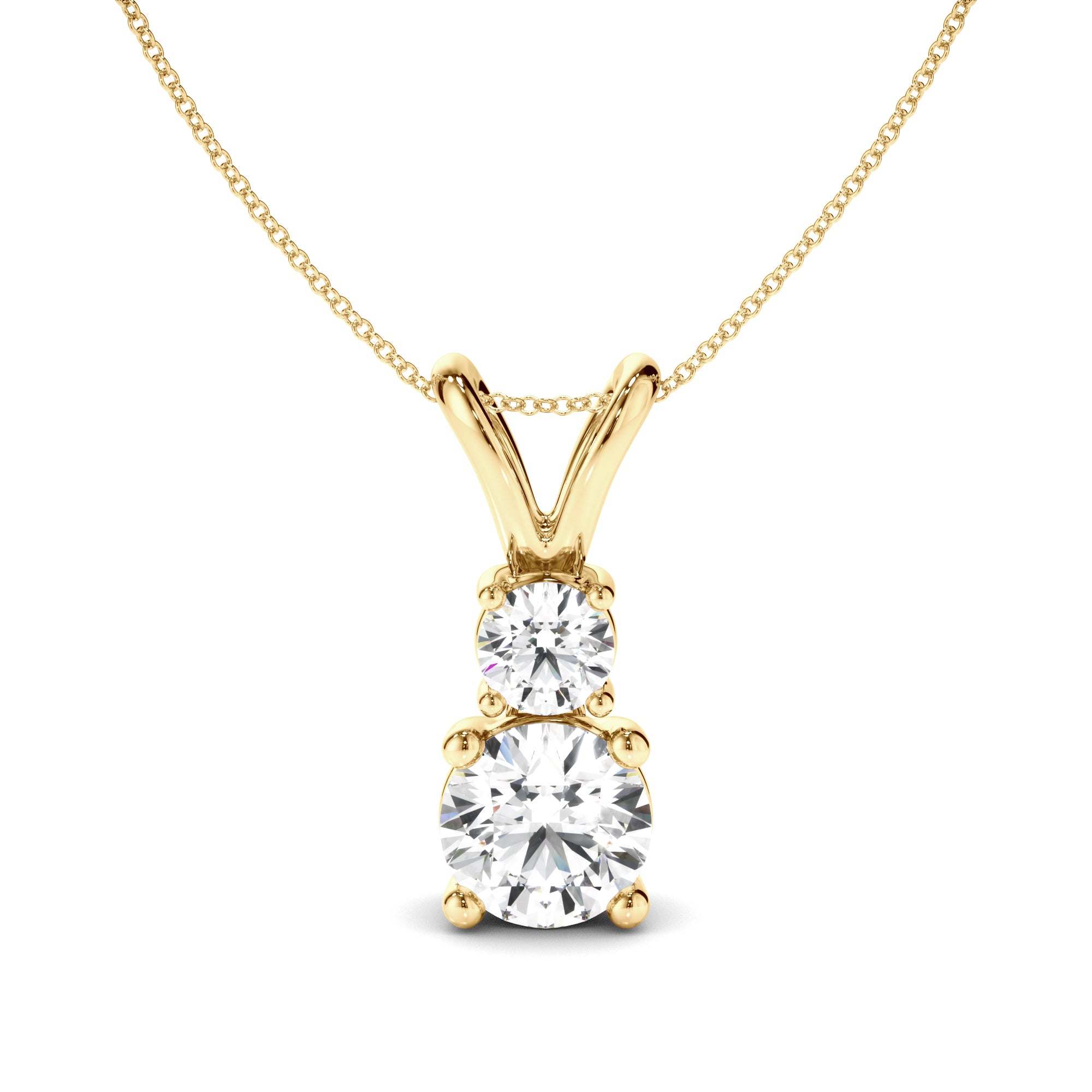 Jolie - Round Brilliant Drop Pendant