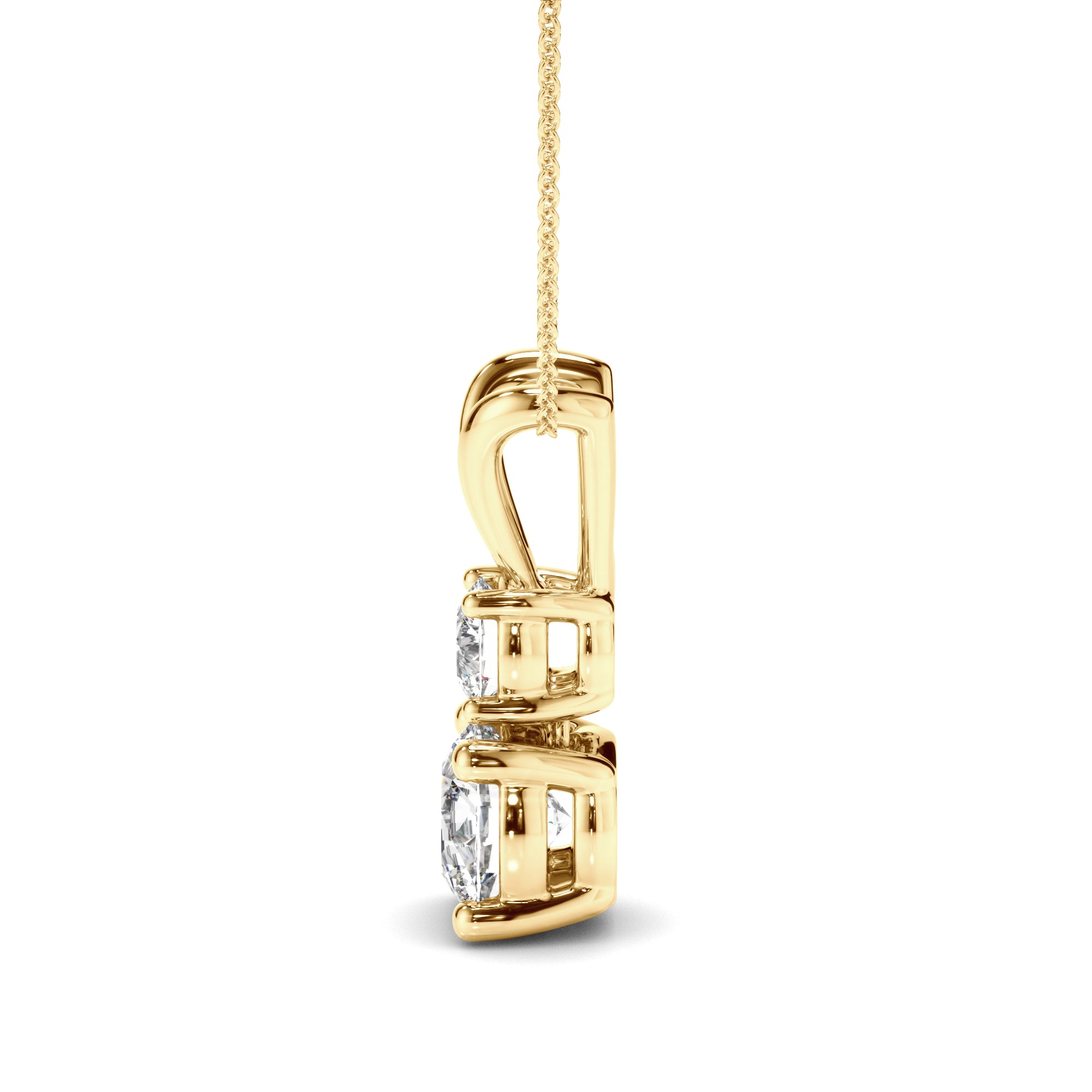 Jolie - Round Brilliant Drop Pendant