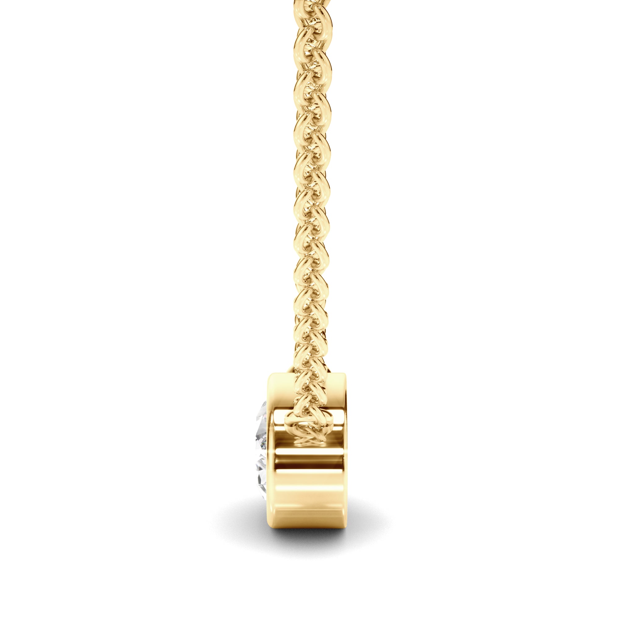 Arabella - Oval Cut Diamond Bezel Set Necklet