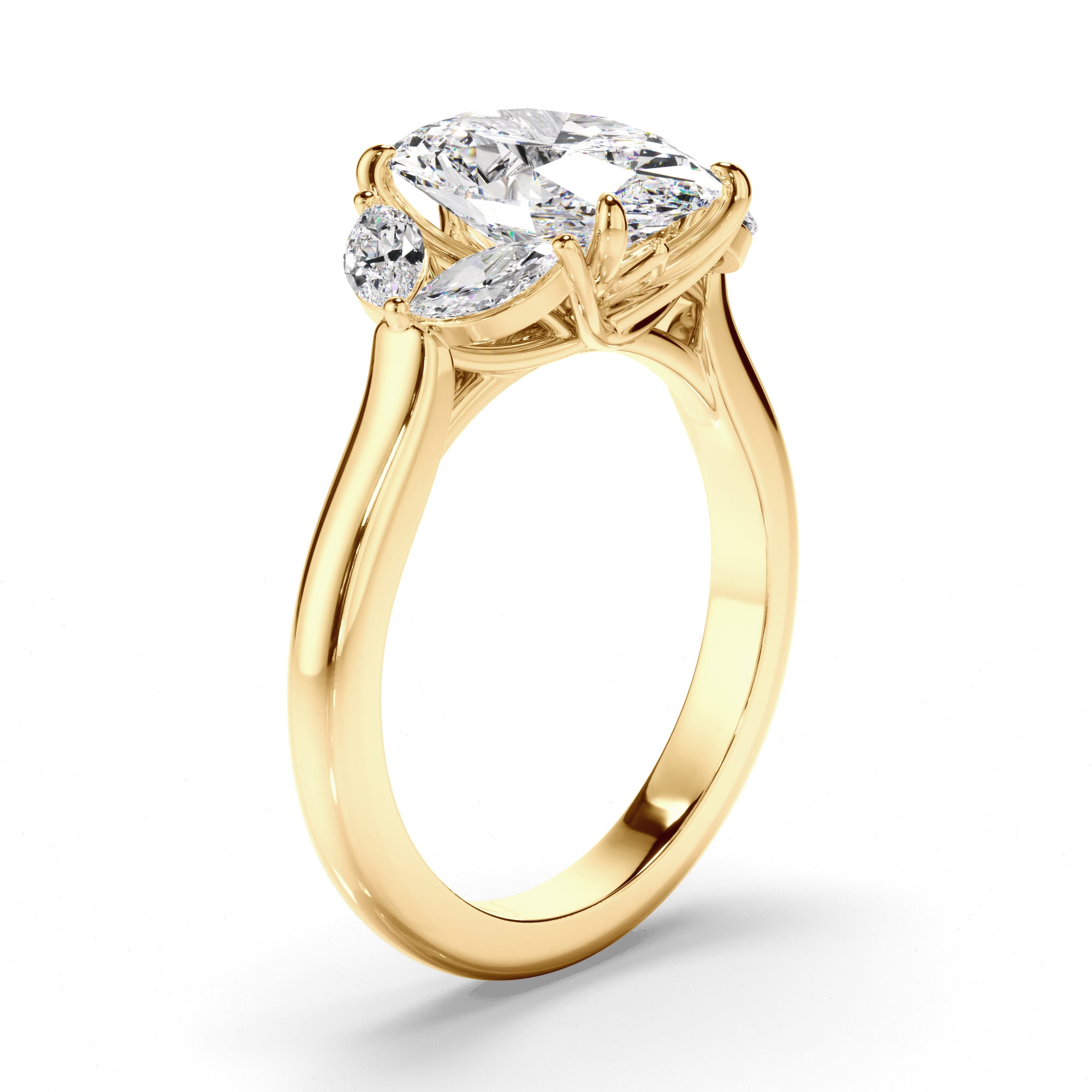 Valenne - Oval Cut Diamond Five Stone Engagement Ring