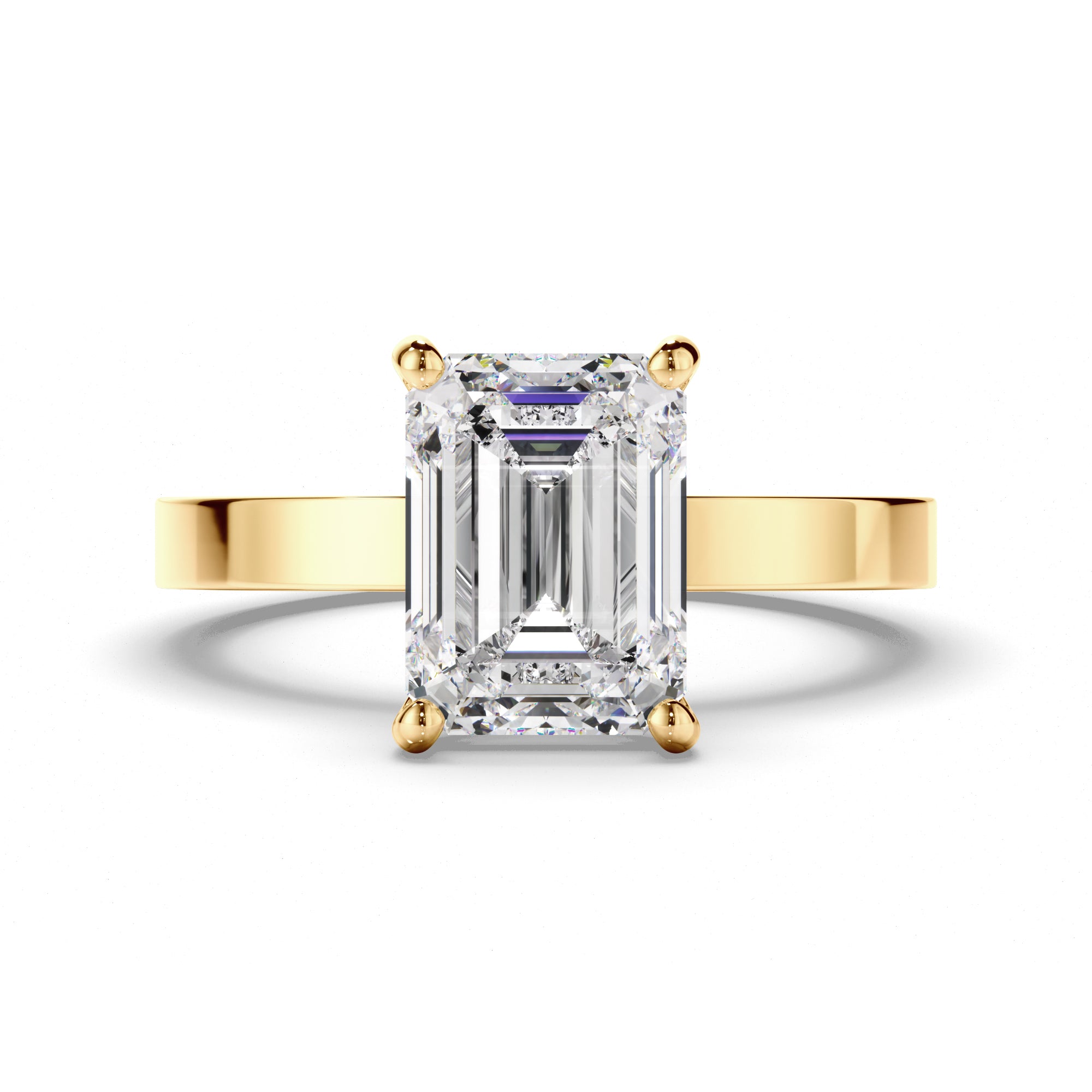 Esme - Emerald Cut Diamond Solitaire Engagement Ring