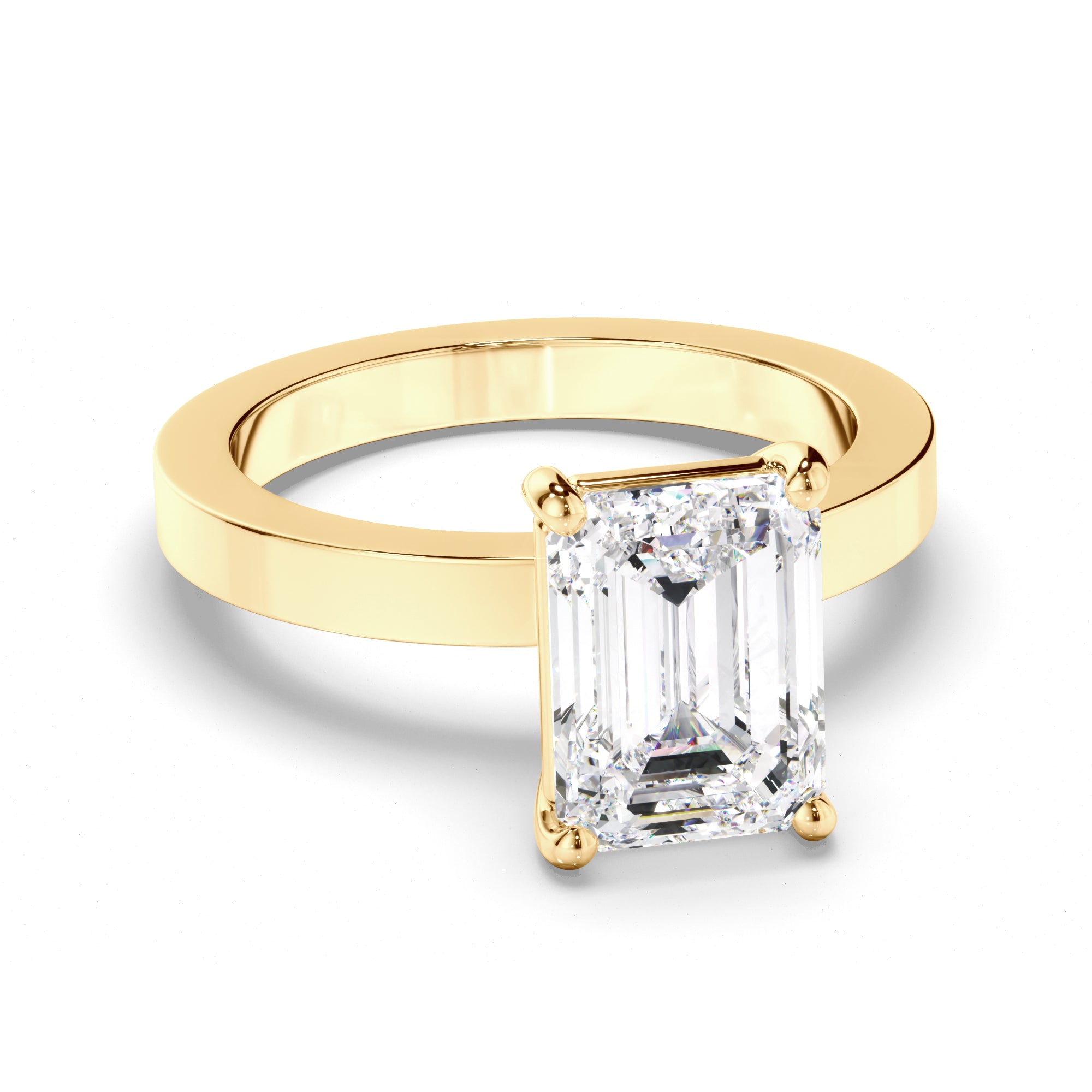 Esme - Emerald Cut Diamond Solitaire Engagement Ring