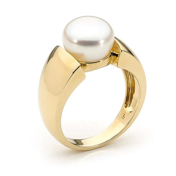 The Icon Ring 9ct Yellow Gold Freshwater Pearl