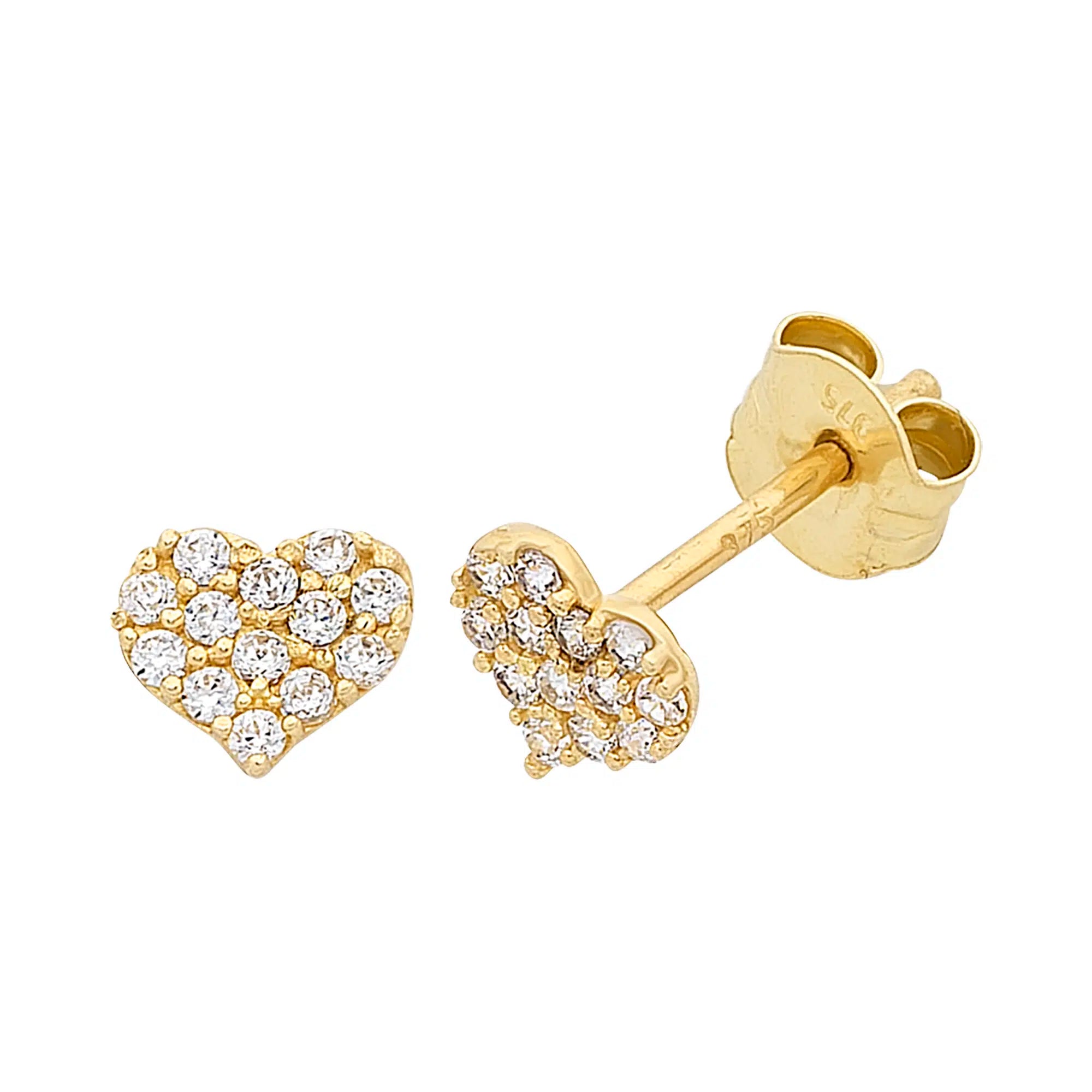 9ct Gold Cubic Zirconia Stud Earrings