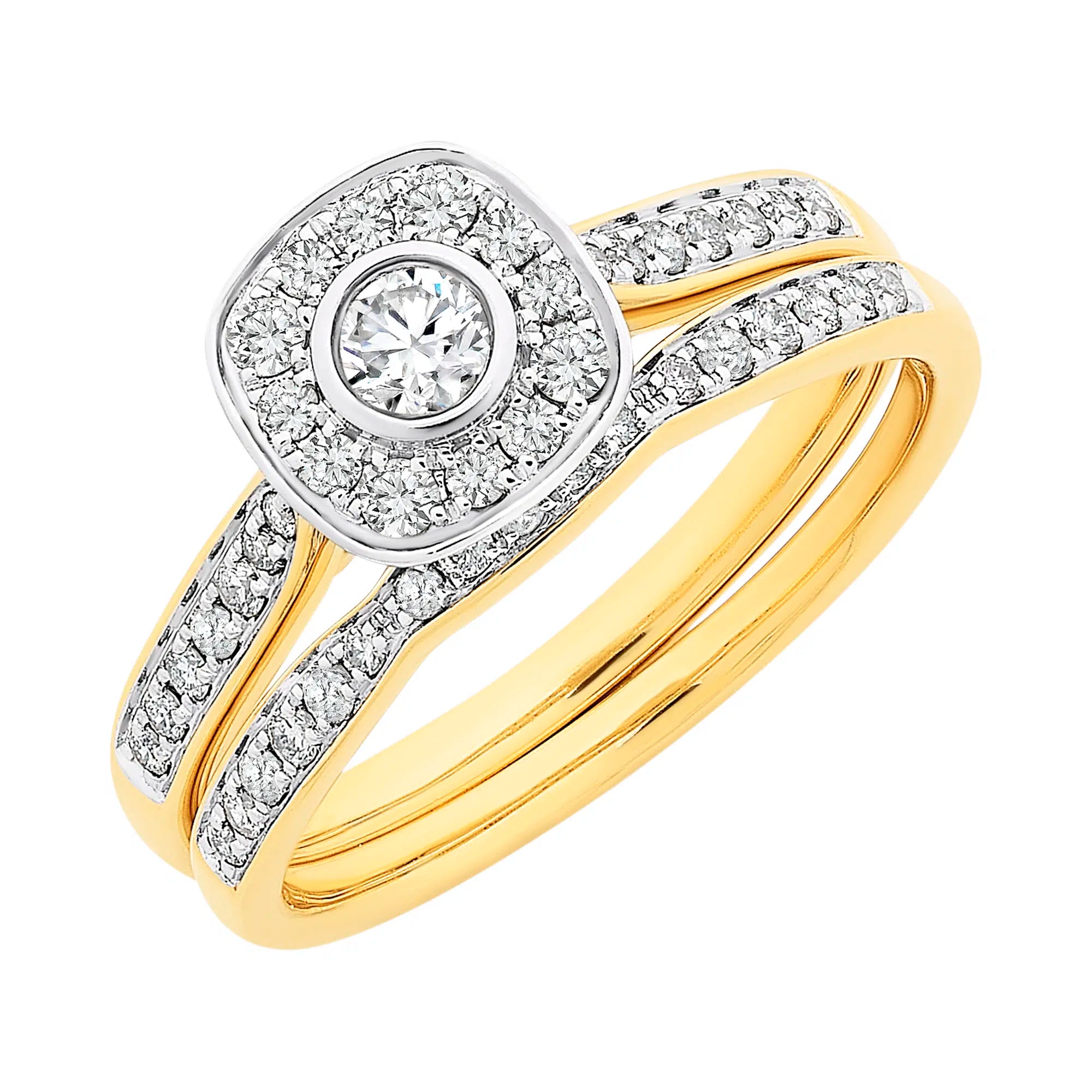 Gold Diamond Bridal Set