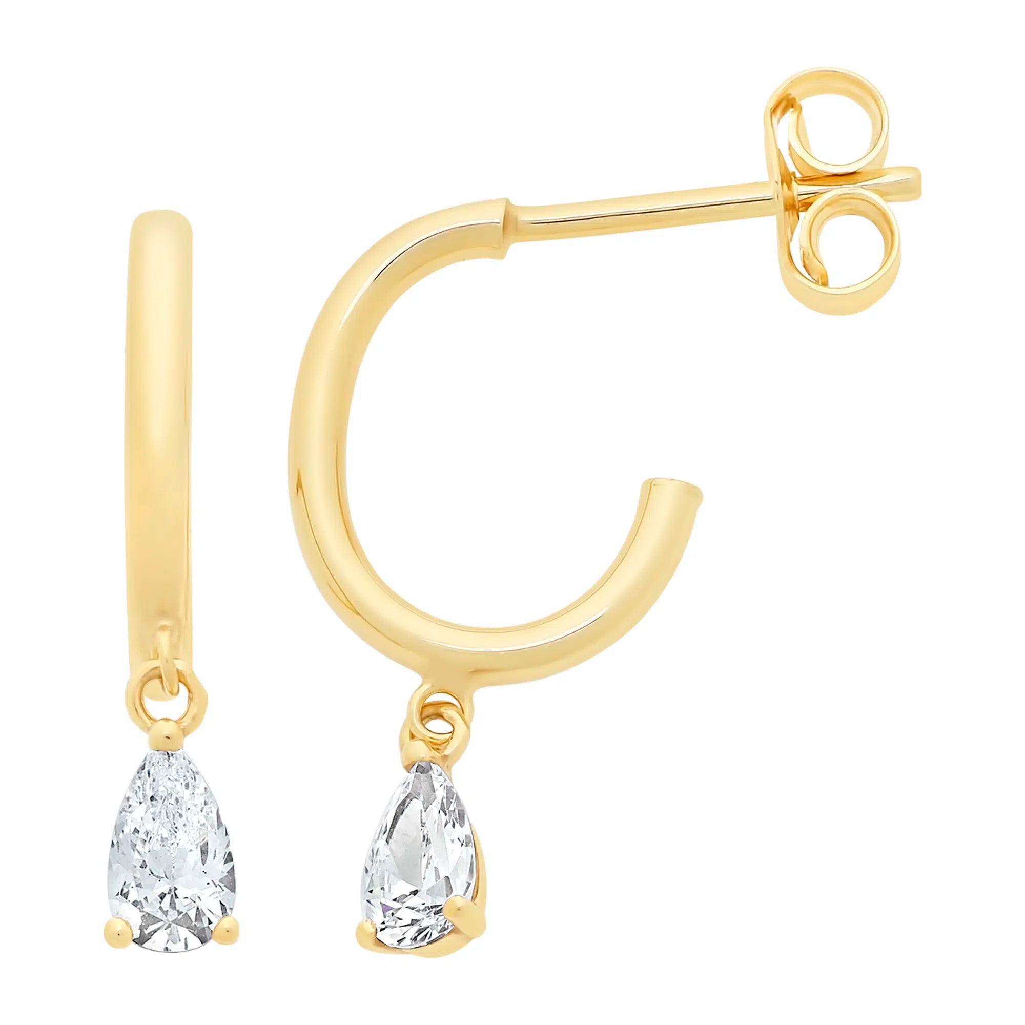 9ct Gold Cubic Zirconia Earrings