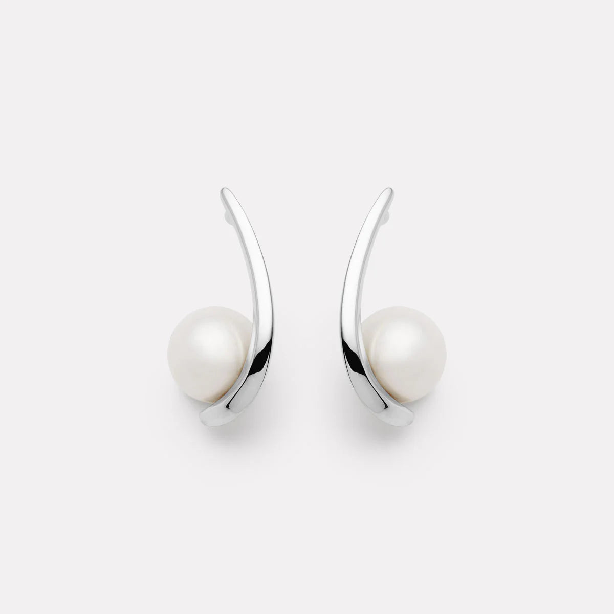 Mariselle Sterling Silver Pearl Earrings