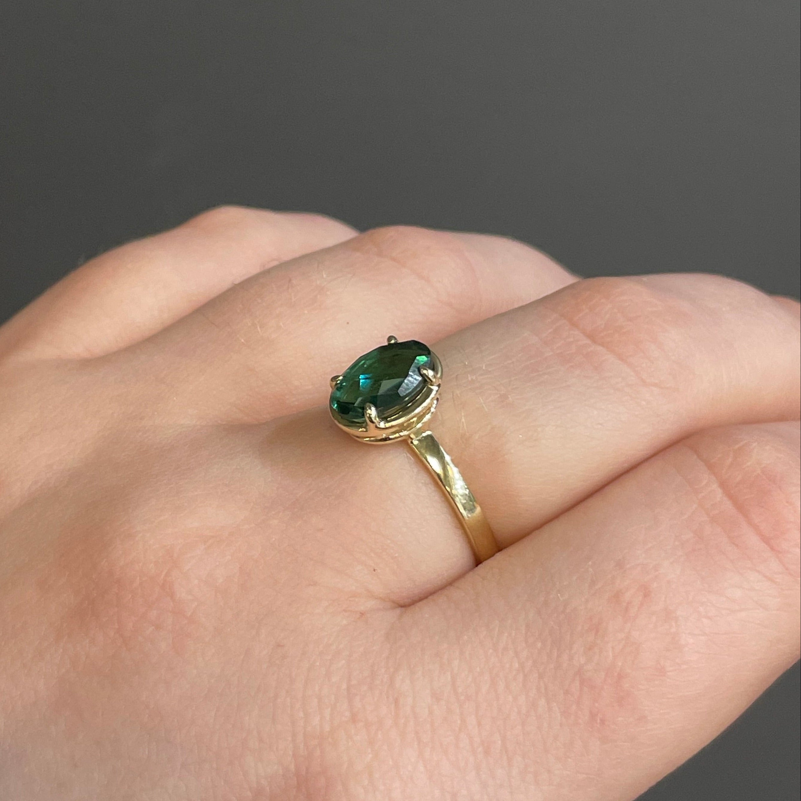 Miriam 9ct Yellow Gold Oval Green Quartz Ring