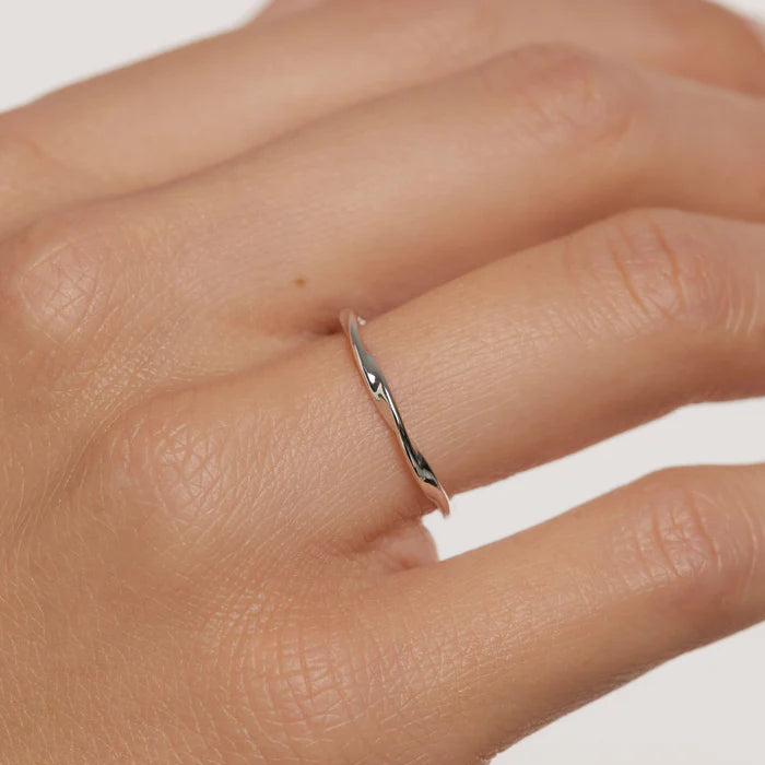PDPAOLA - Twist Sterling Silver Ring (Size L)