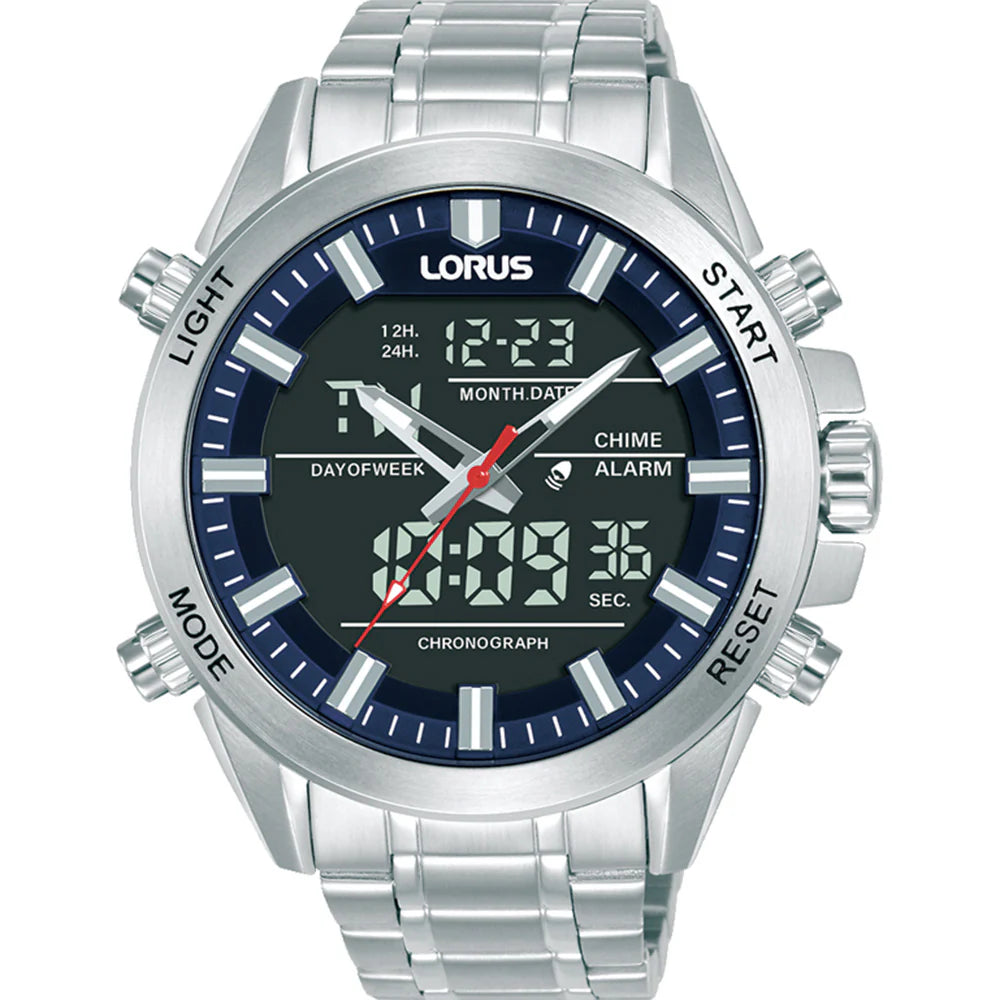 Lorus Duo Display Alarm Chronograph Mens Watch