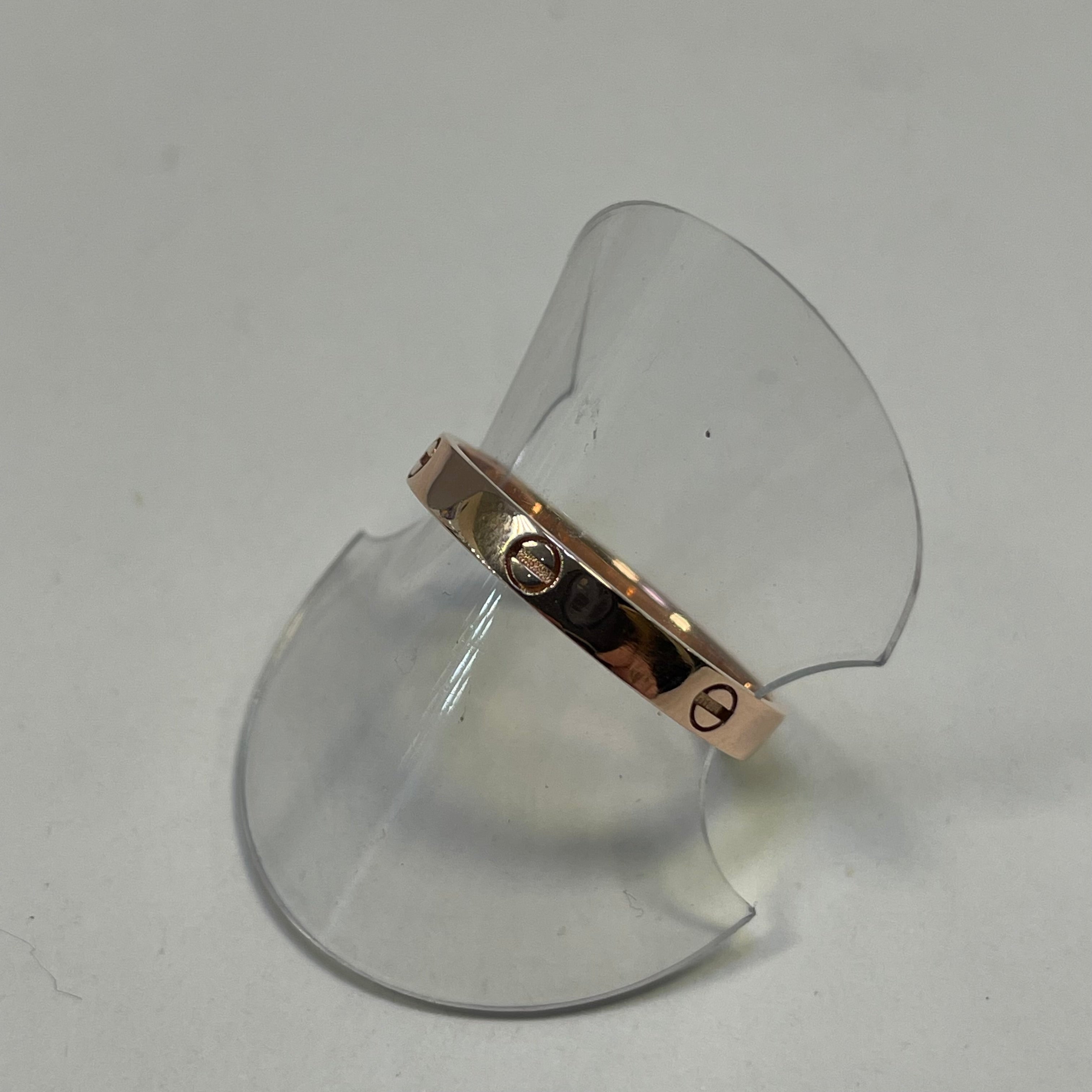Chastity 9ct Rose Gold Love Ring Design (Size M 1/2)