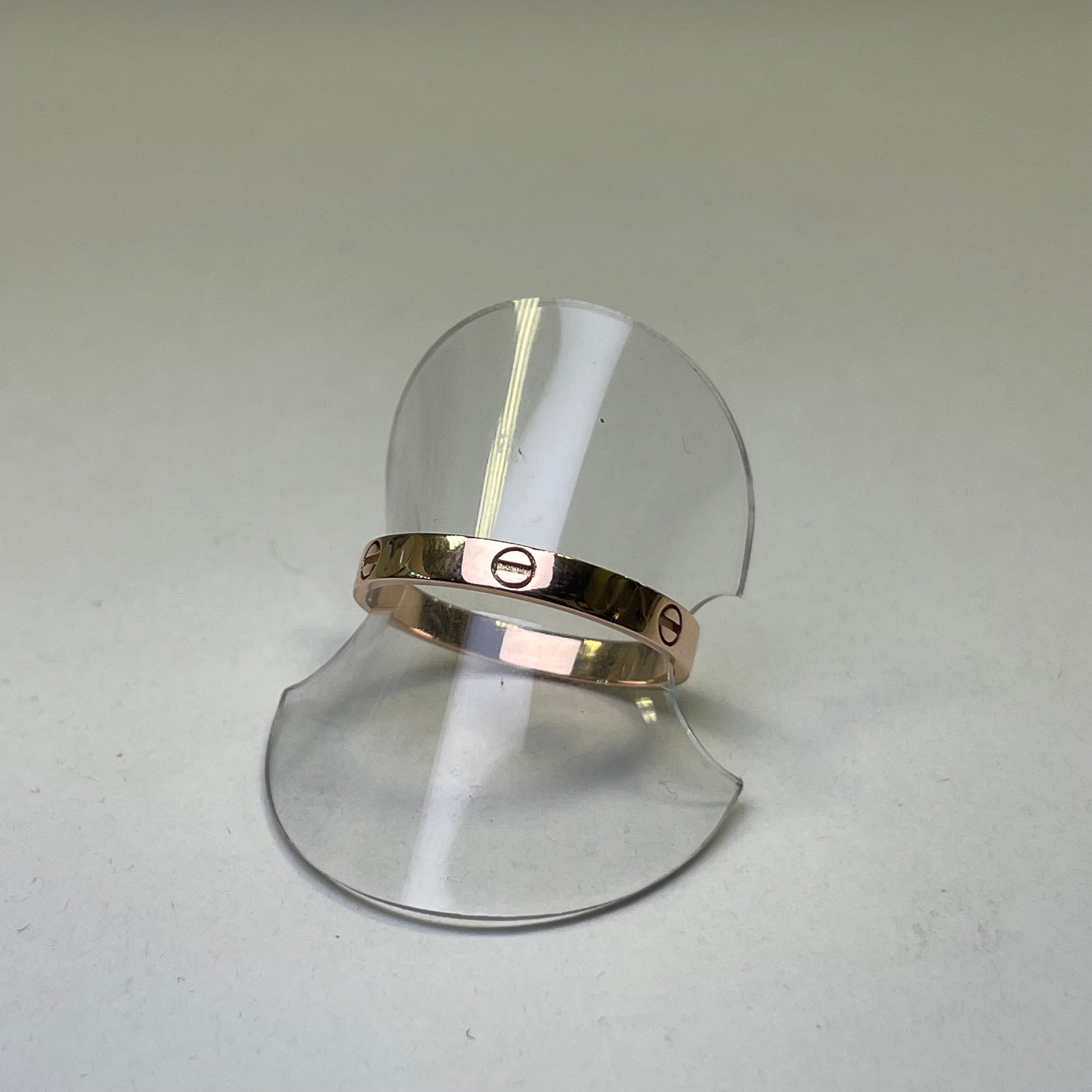 Chastity 9ct Rose Gold Love Ring Design (Size M 1/2)