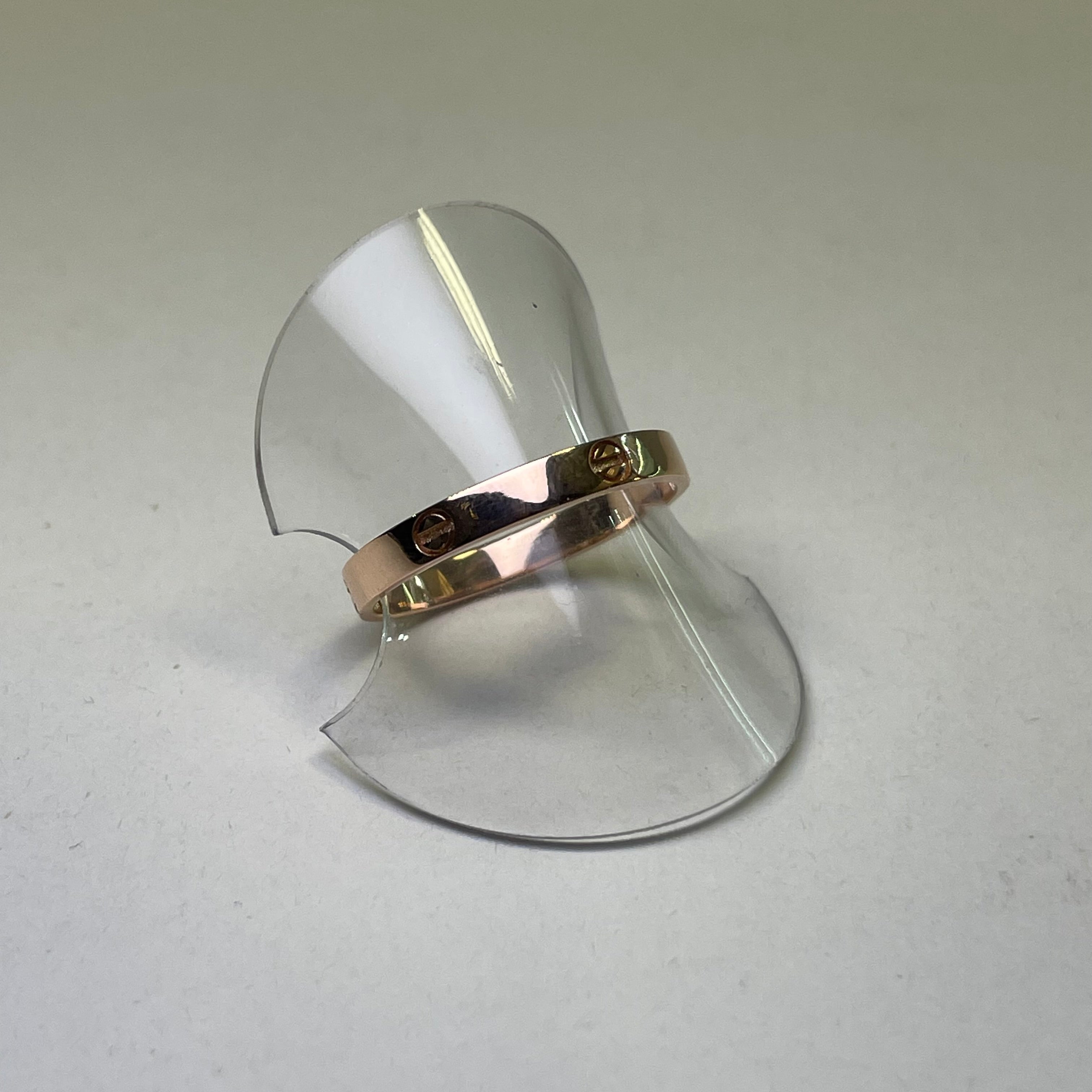 Chastity 9ct Rose Gold Love Ring Design (Size M 1/2)