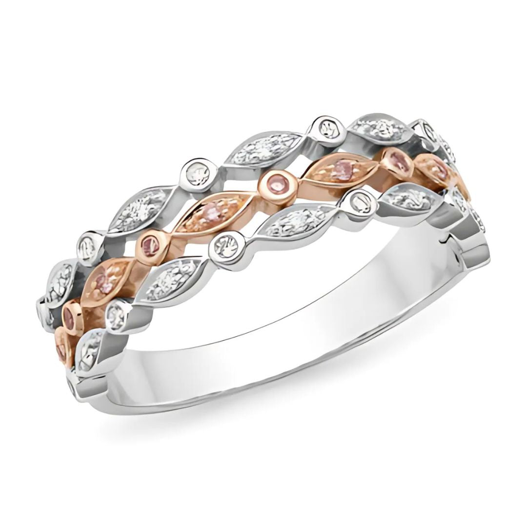 Three Chords of Love Pink Diamond Ring