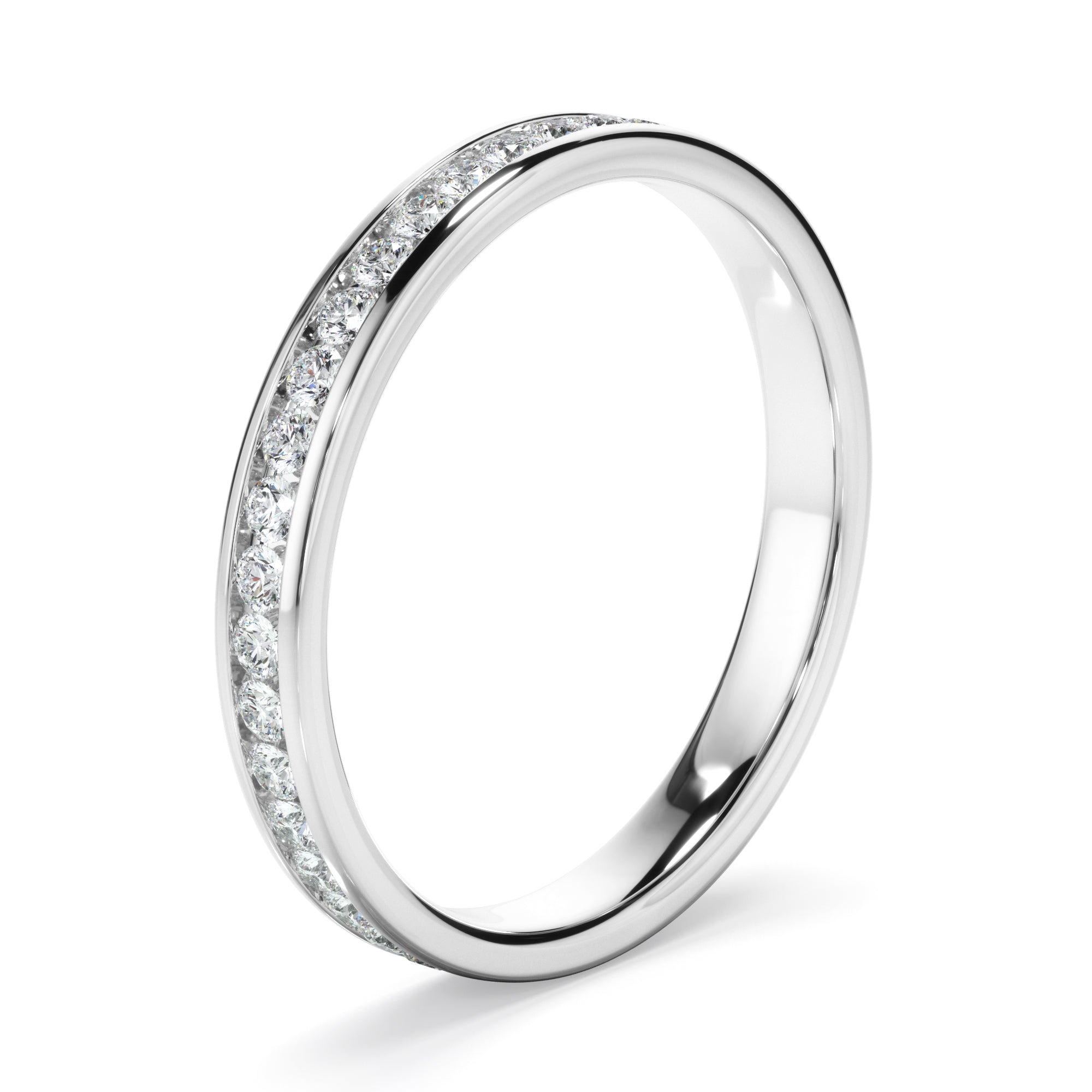 Camille - Diamond Channel Set Eternity Wedding Ring
