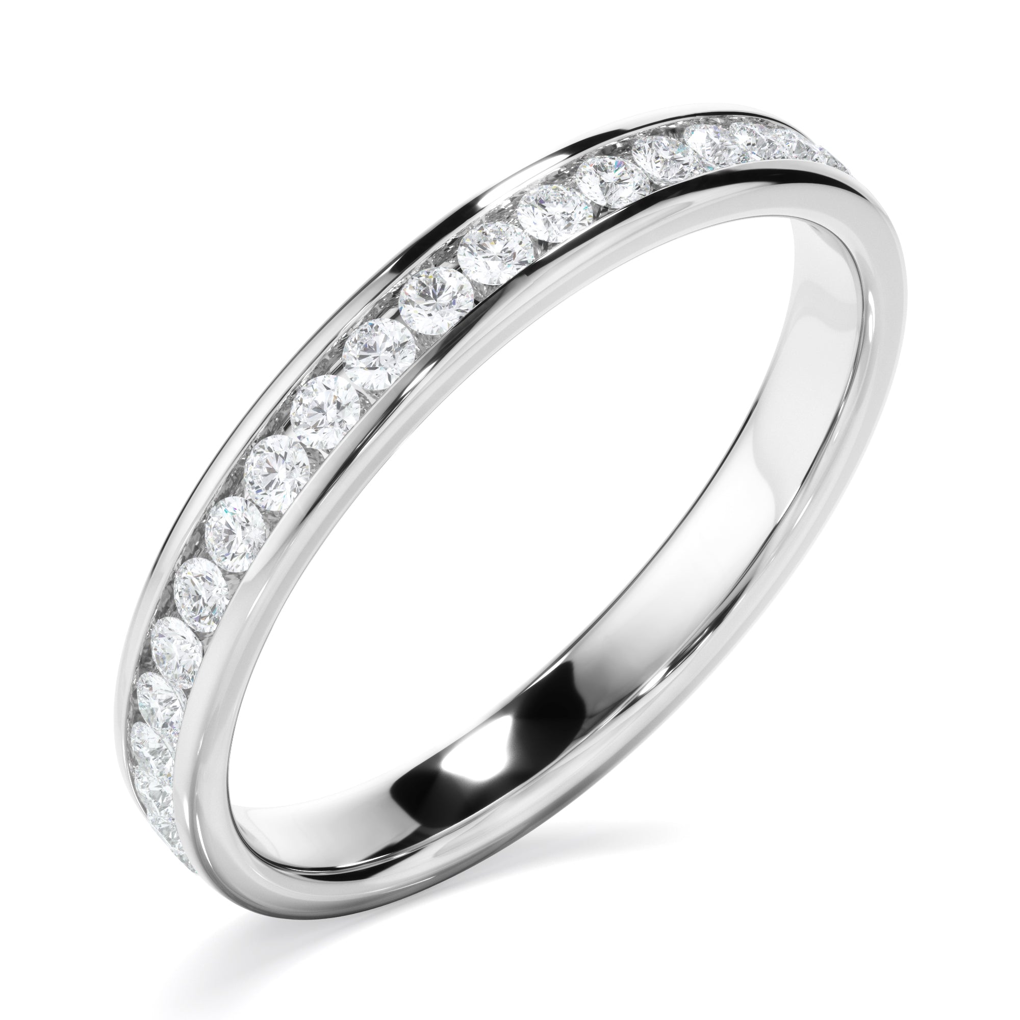 Camille - Diamond Channel Set Eternity Wedding Ring