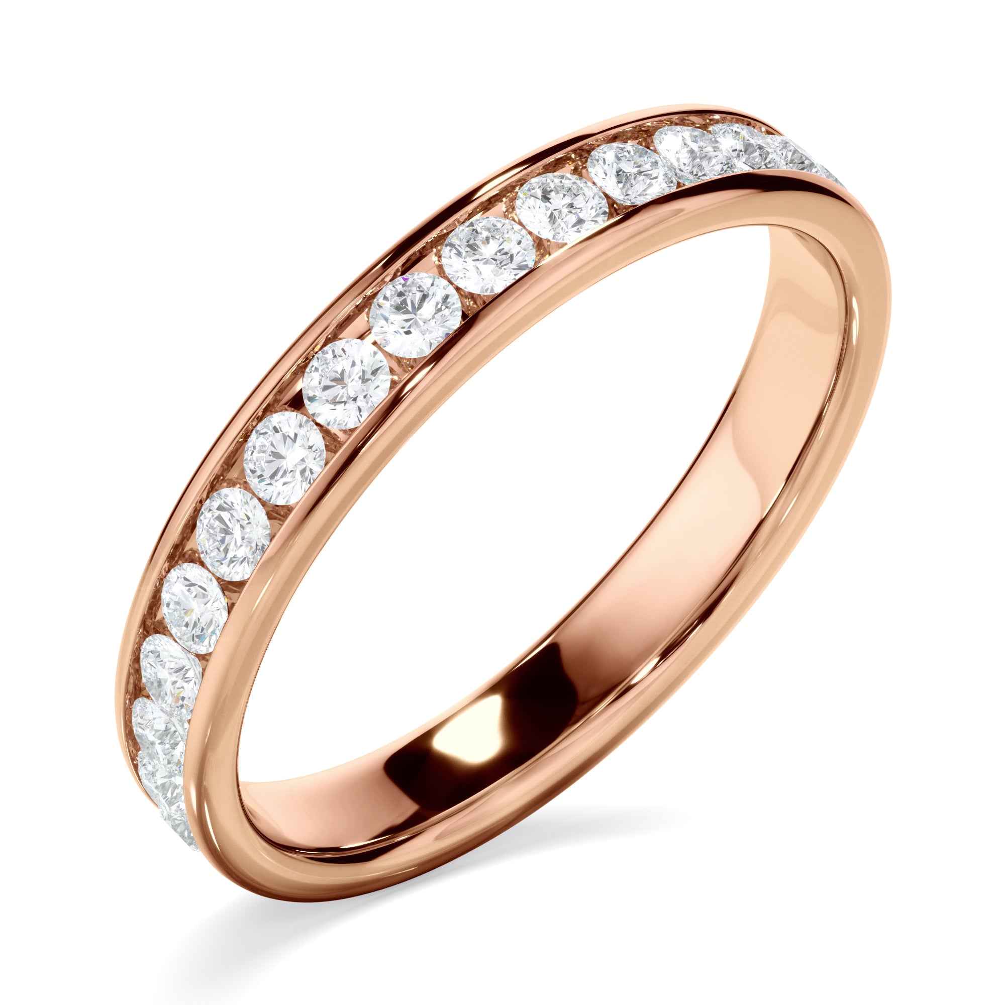 Titania - Diamond Channel Set Eternity Wedding Ring