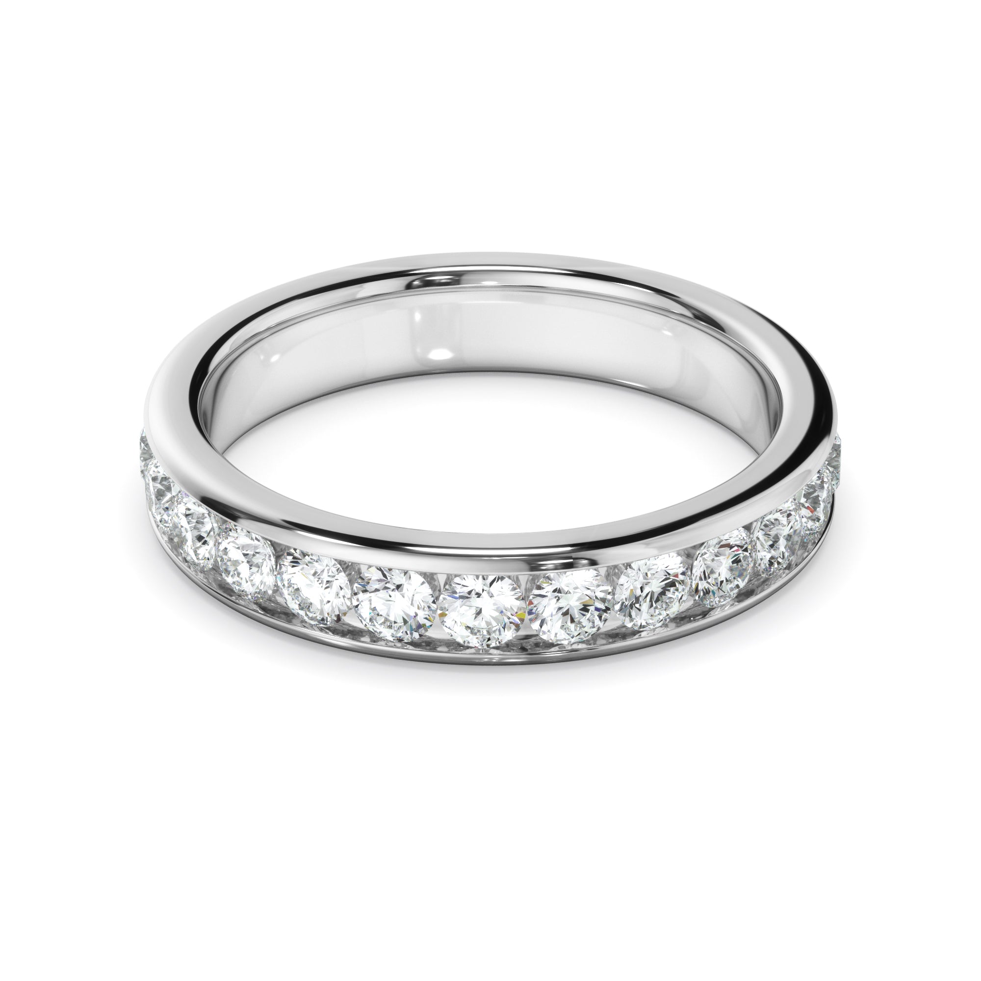 Elenora - Diamond Channel Set Eternity Wedding Ring