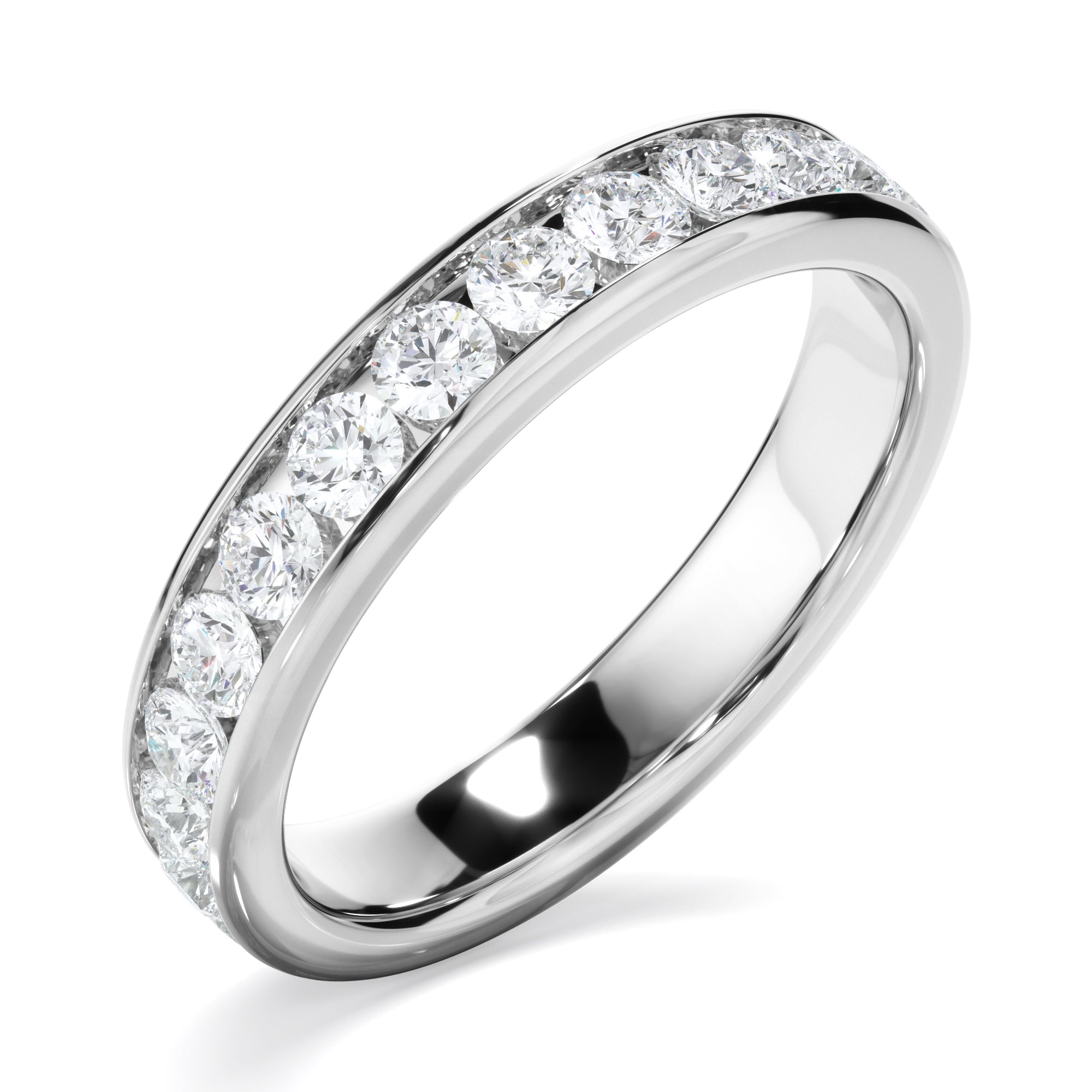 Elenora - Diamond Channel Set Eternity Wedding Ring