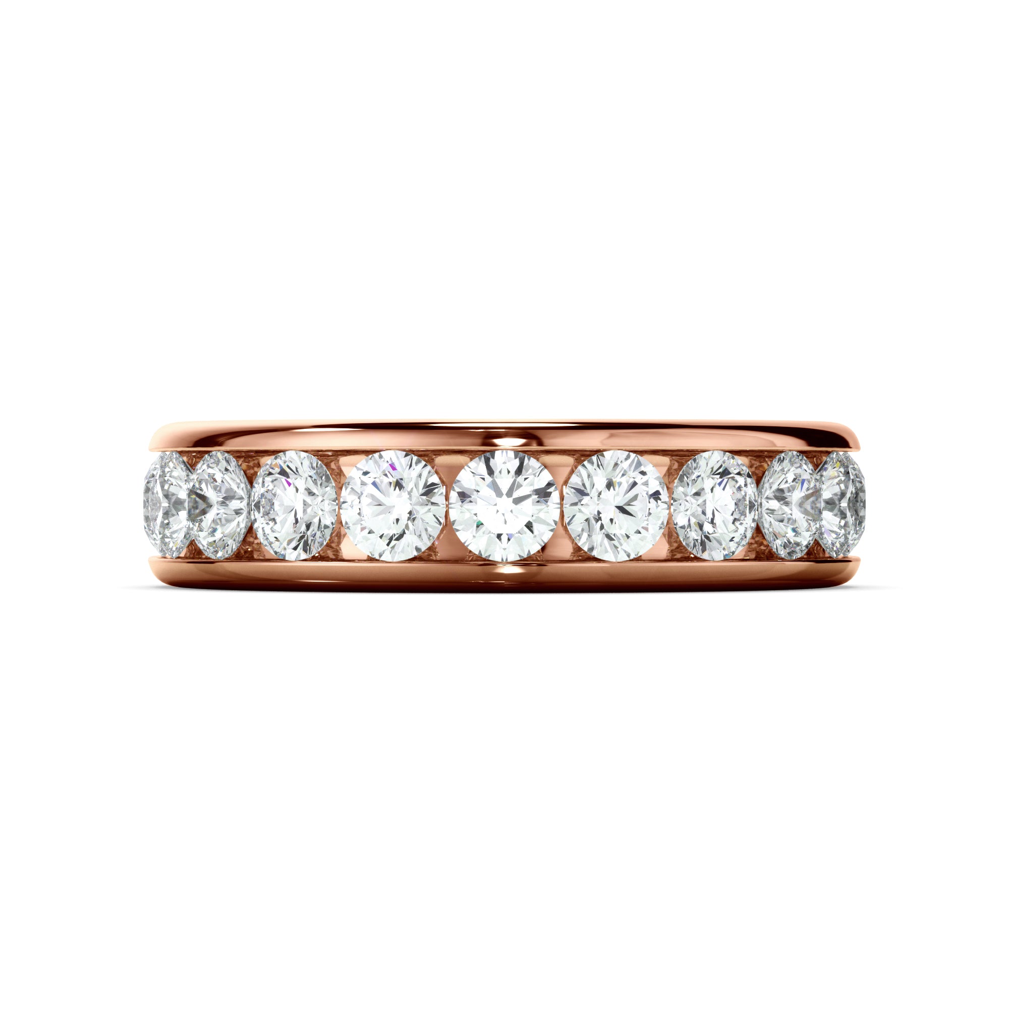 Lydia - Diamond Channel Set Eternity Wedding Ring