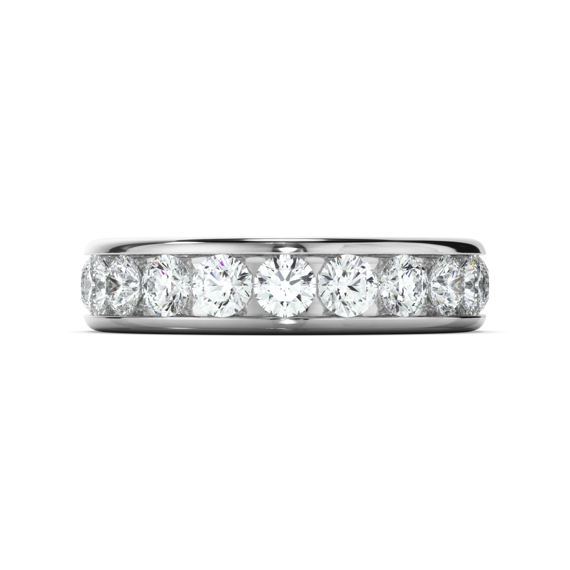 Lydia - Diamond Channel Set Eternity Wedding Ring
