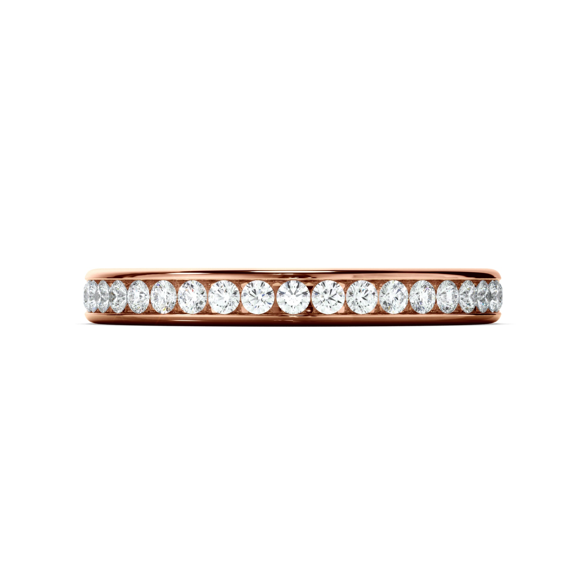Leda - Diamond Channel Set Wedding Ring