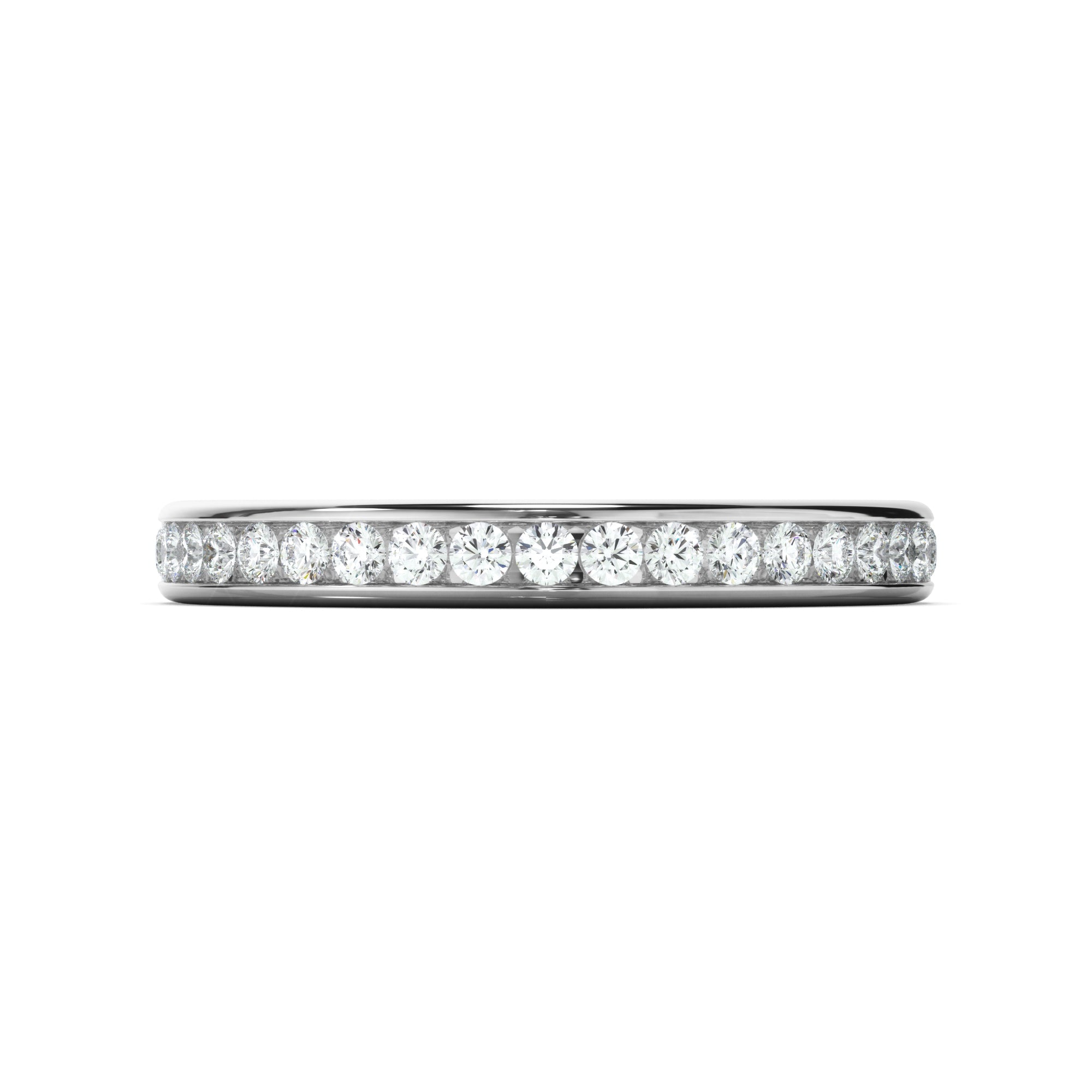 Leda - Diamond Channel Set Wedding Ring