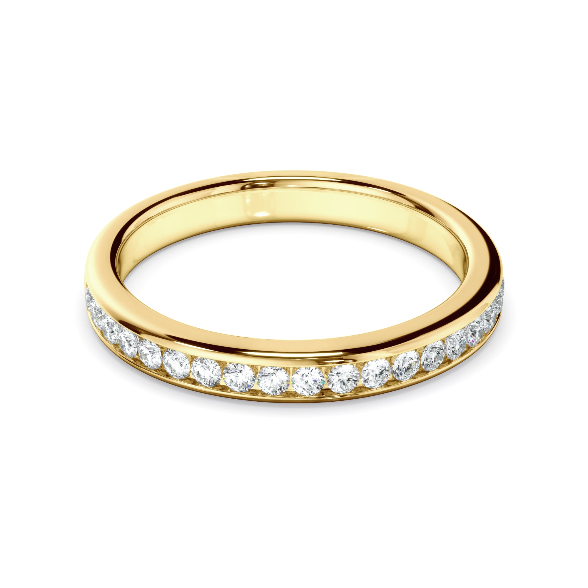 Leda - Diamond Channel Set Wedding Ring