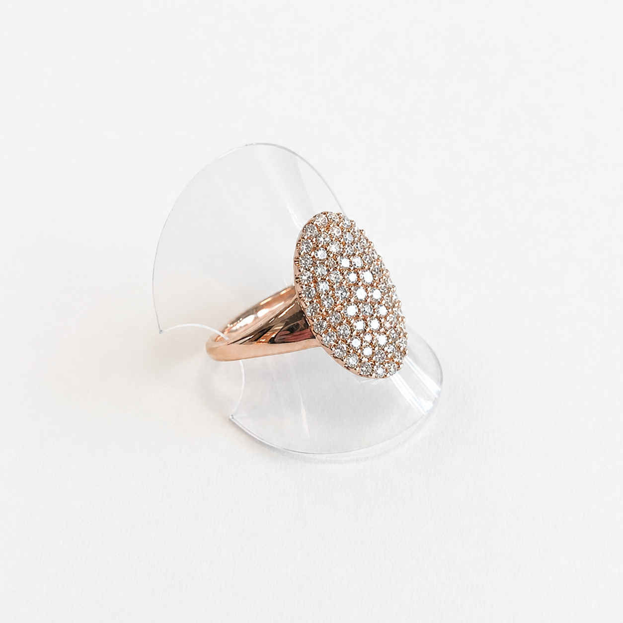 Elise Diamond 9ct Rose Gold Ring (Size P)
