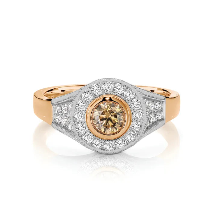 Victorian 9ct Australian Chocolate Diamond Ring