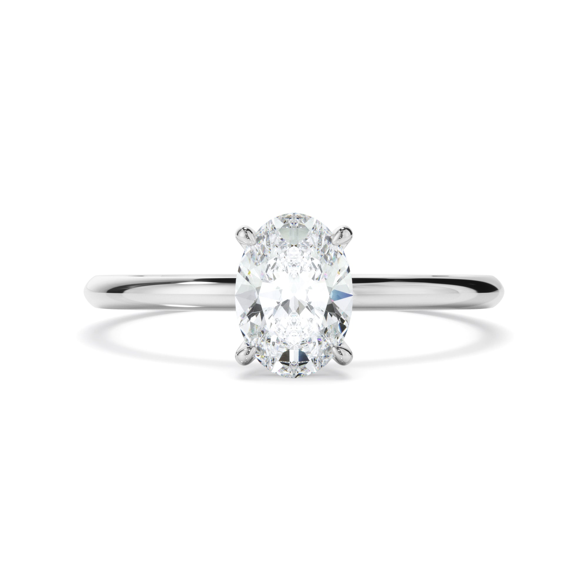 Vespera - Oval Cut Diamond Solitaire Engagement Ring
