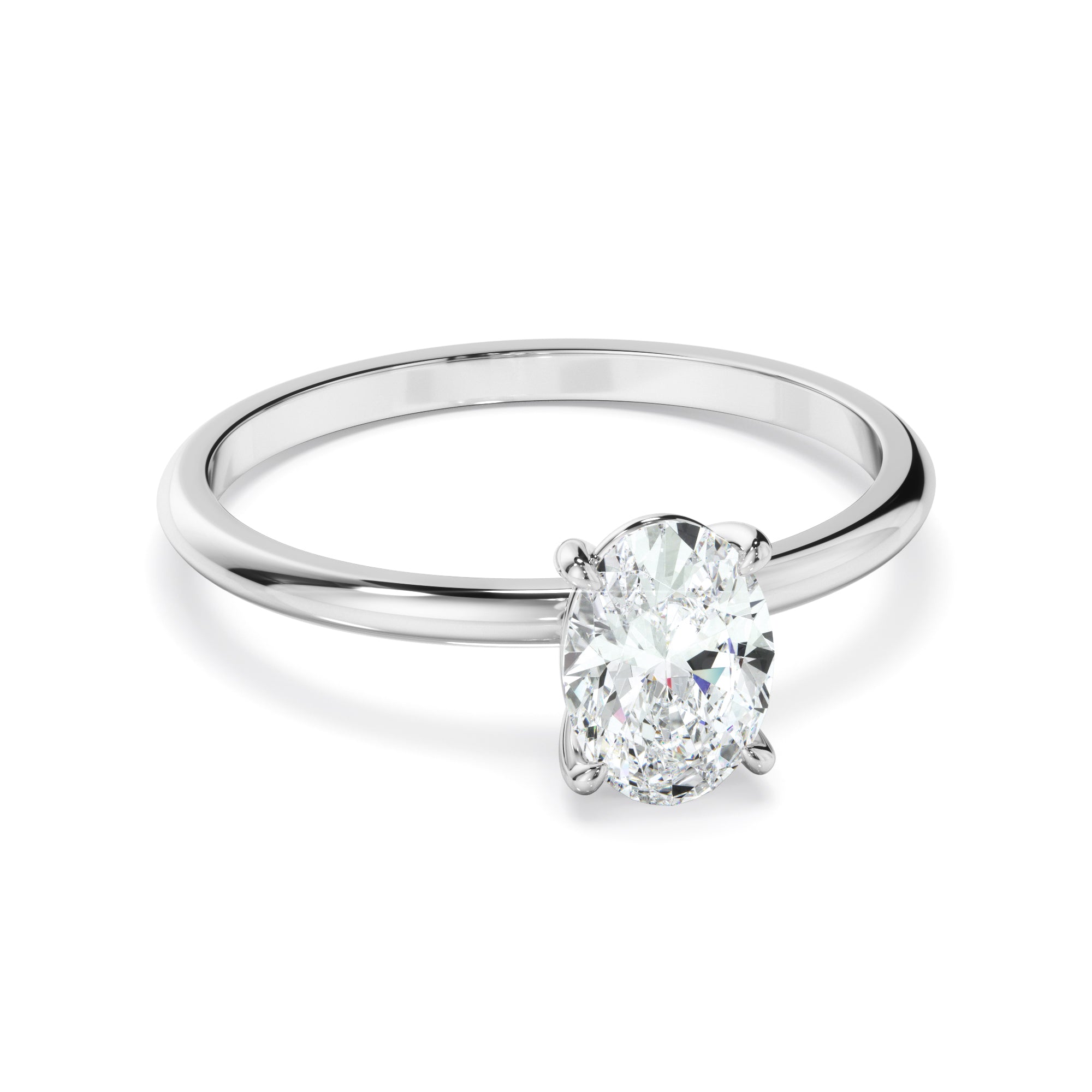 Vespera - Oval Cut Diamond Solitaire Engagement Ring