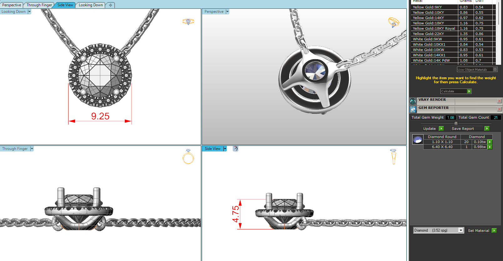 Eudora - Round Brilliant Cut Diamond Halo Necklet