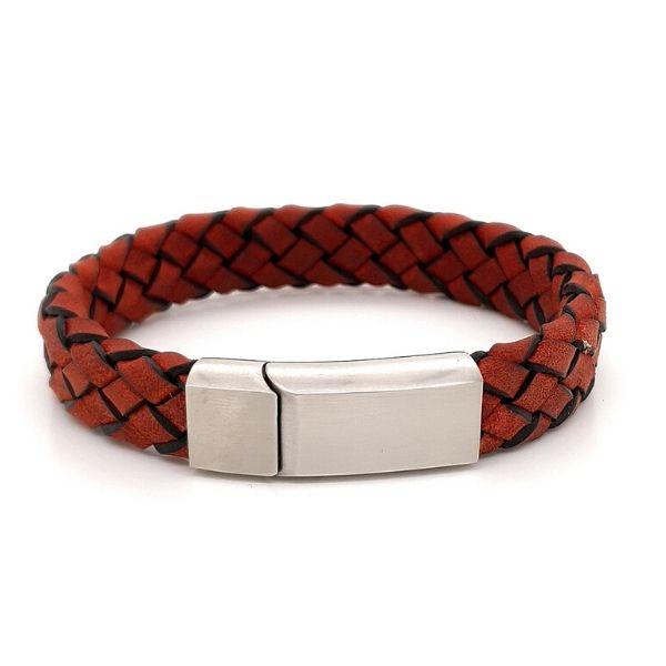 Red Italian Leather Bracelet