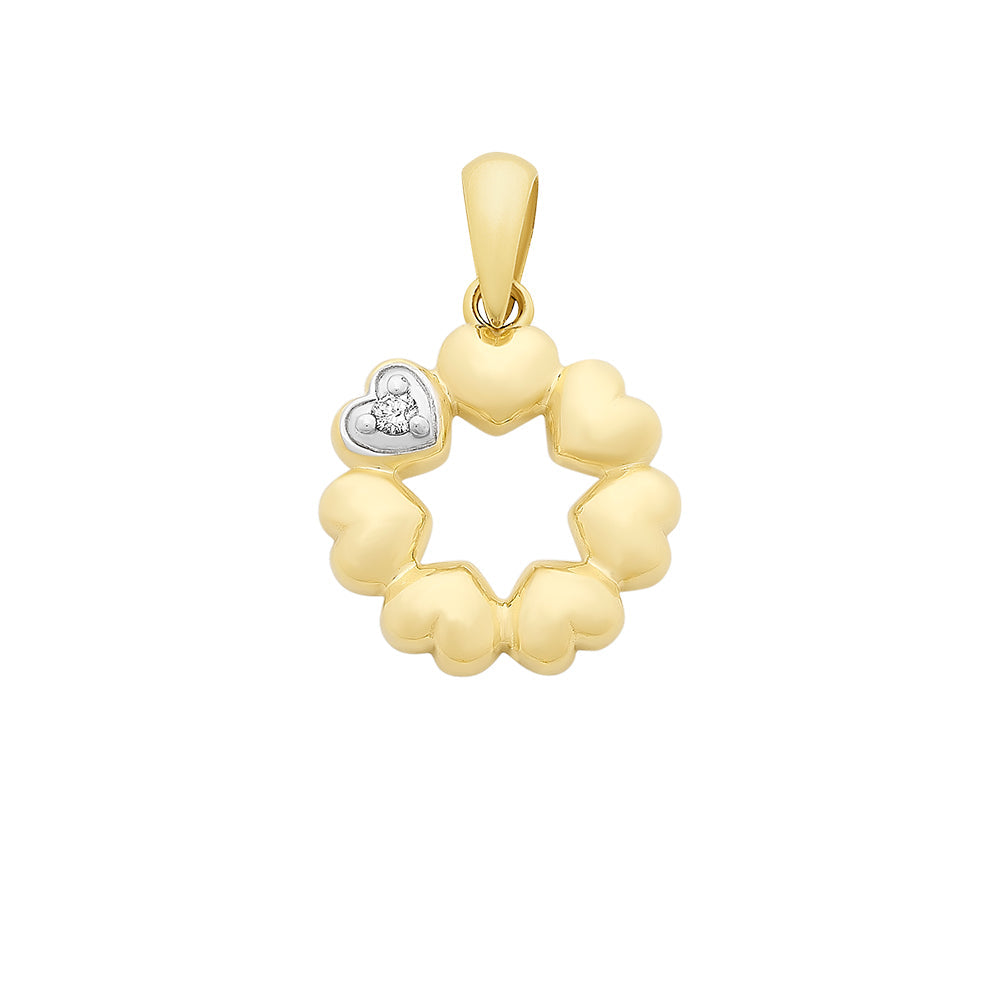 Gillian Cluster of Hearts Pendant