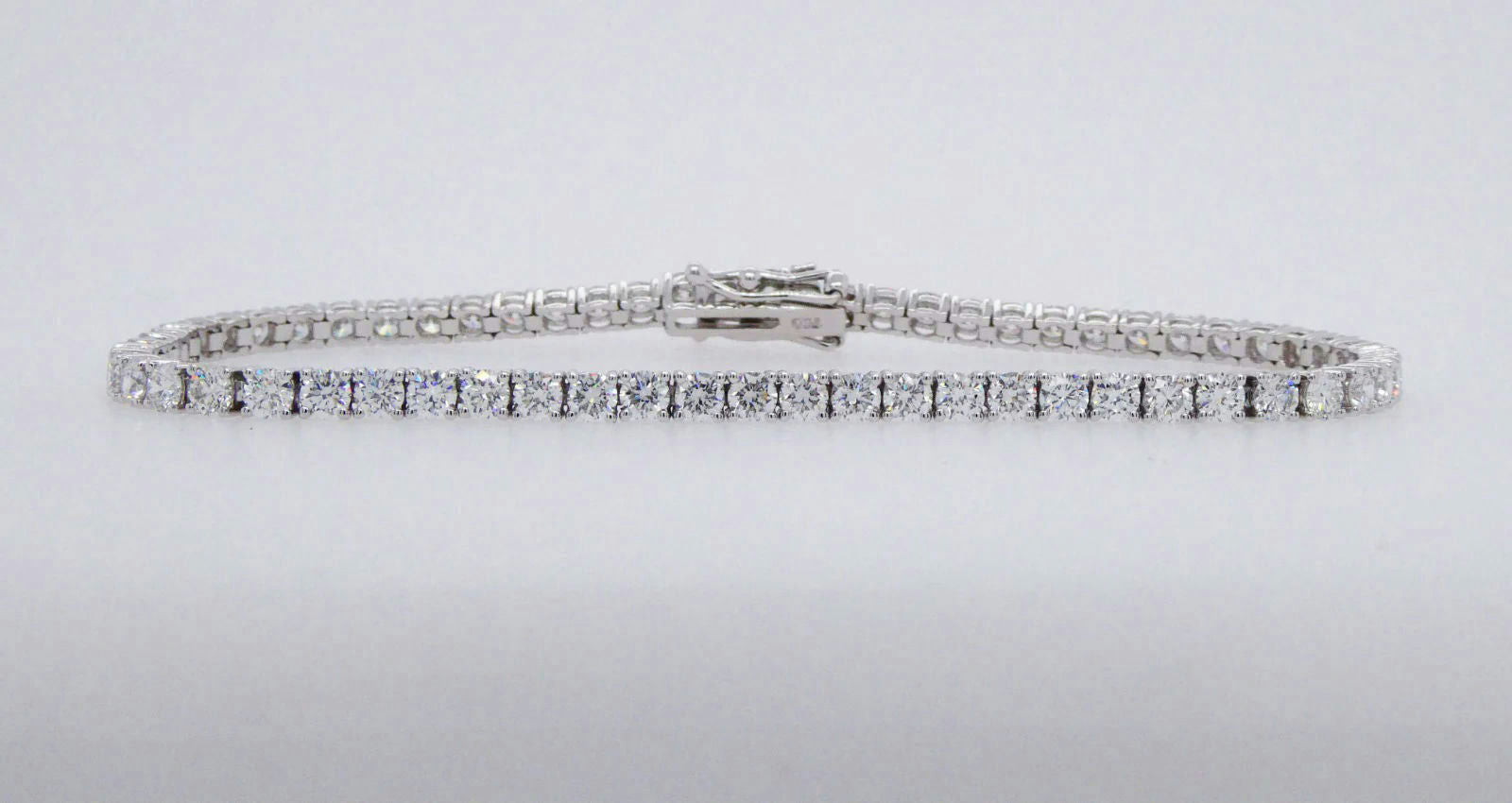 14ct White Gold 118=1.12CT Round Lab Diamond Tennis Bracelet