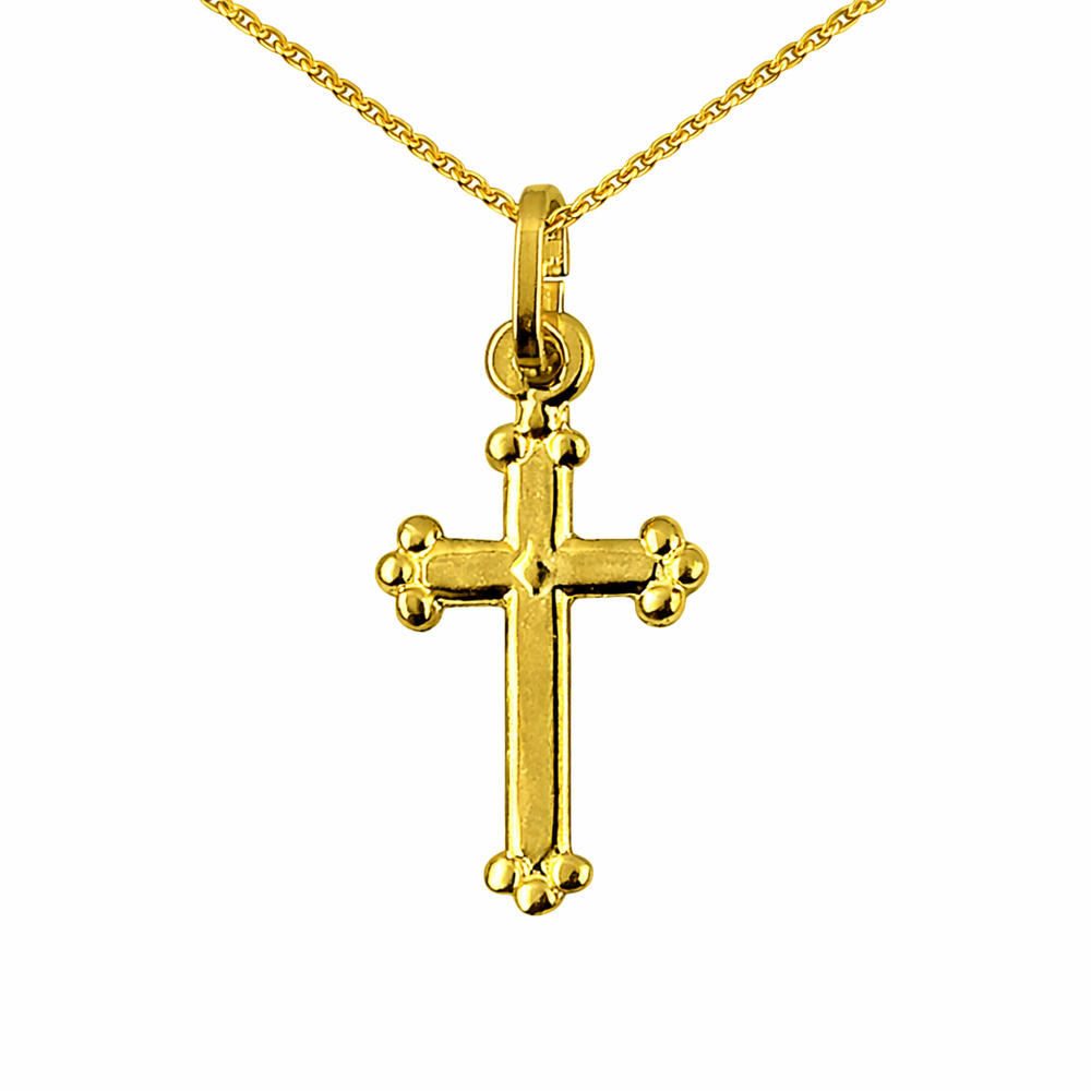 9ct Yellow Gold Ornate Fancy Cross Pendant