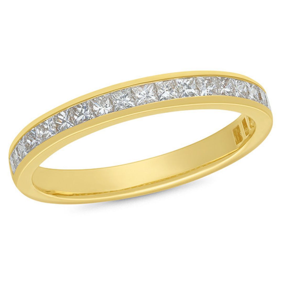 Channel Set Diamond Wedding Band (Yellow Gold)